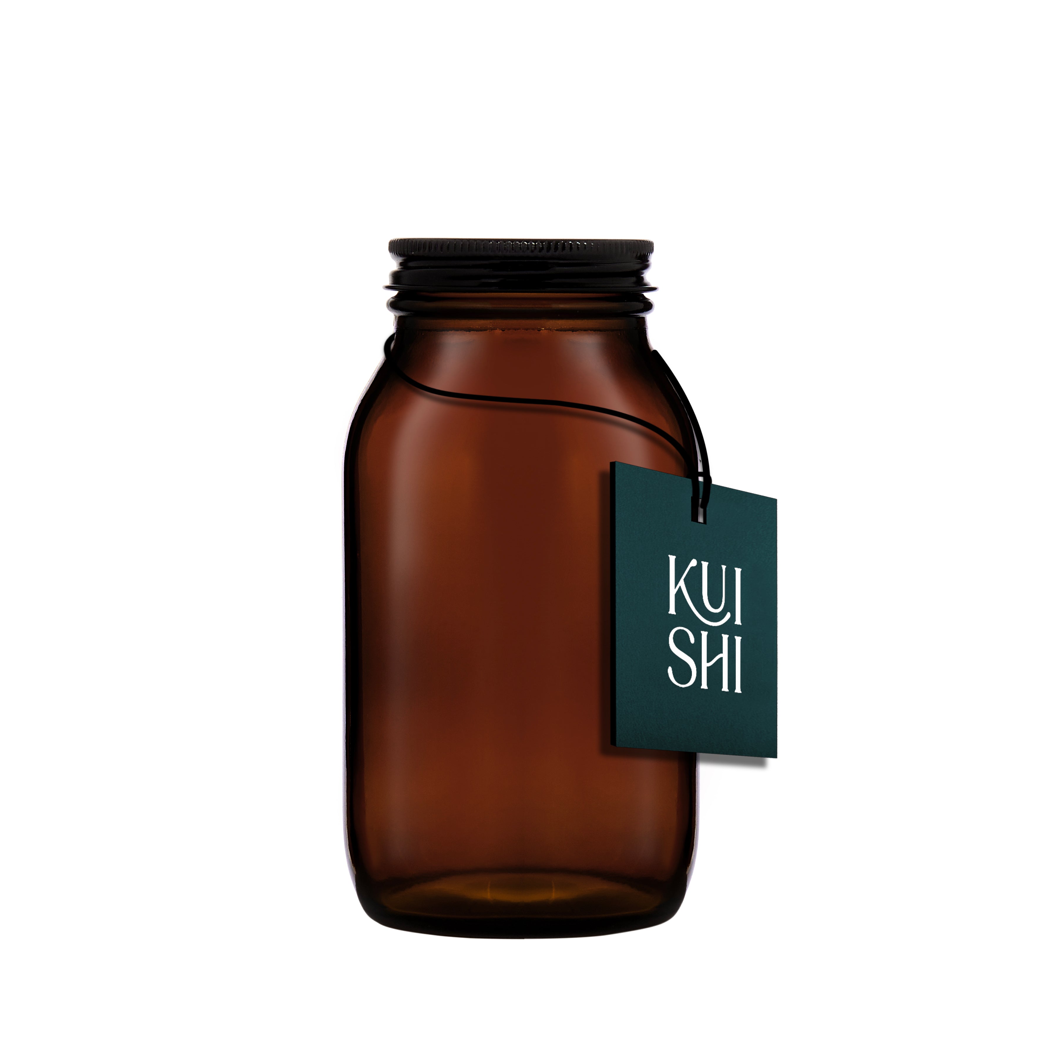 Bocal de stockage Kuishi en verre ambré (différentes tailles et couleurs)