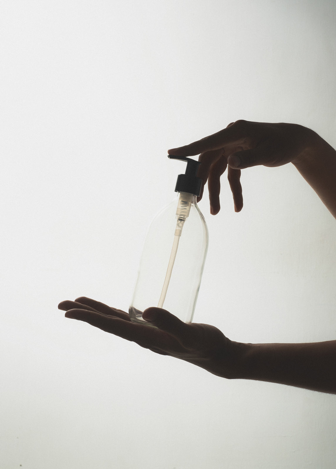 Bouteille à pompe en verre transparent Kuishi (Capacité : 240ml, Couleur : Transparent)