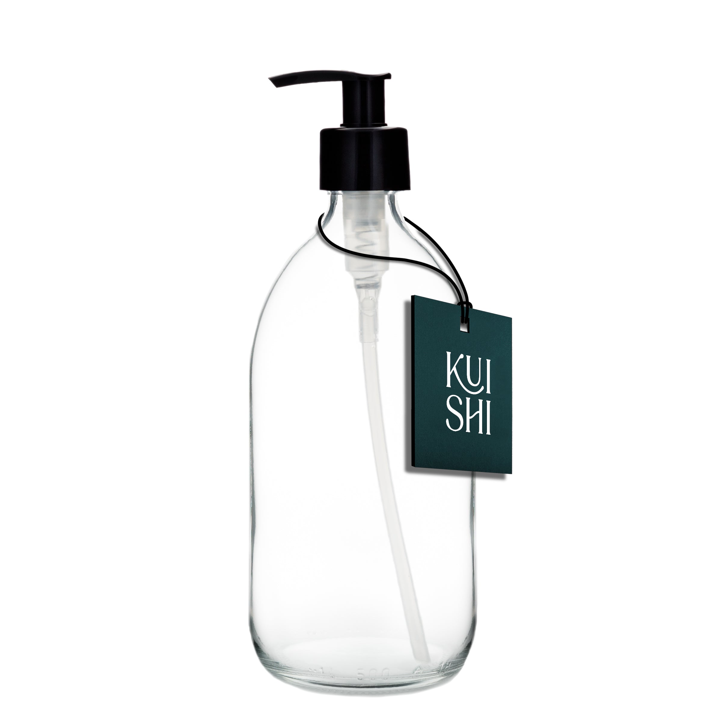 Bouteille à pompe en verre transparent Kuishi (Capacité : 240ml, Couleur : Transparent)