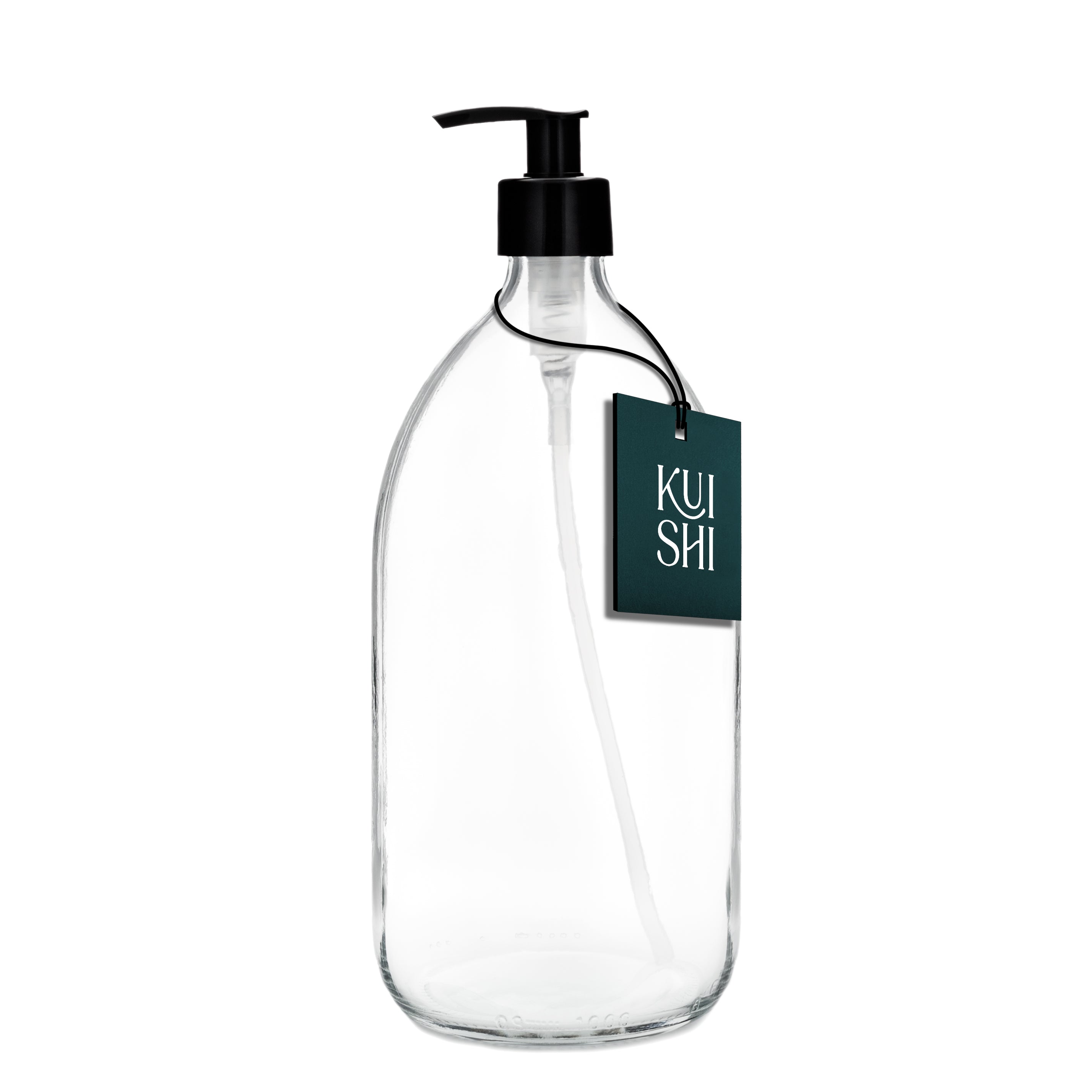 Bouteille à pompe en verre transparent Kuishi (Capacité : 240ml, Couleur : Transparent)