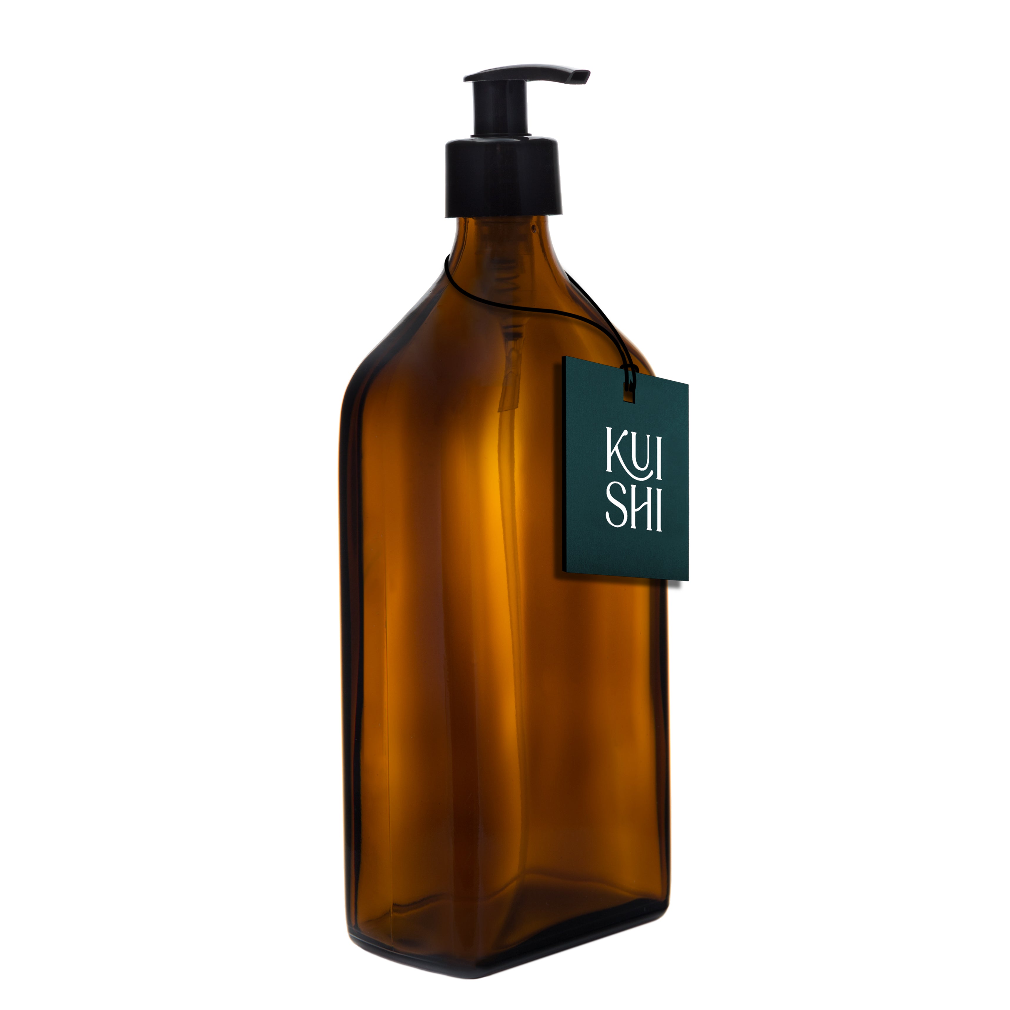 Kuishi Rectangular Amber Soap Dispenser