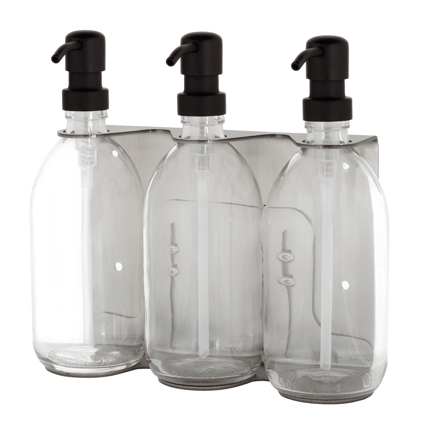 Distributeur de savon mural triple Kuishi en nickel