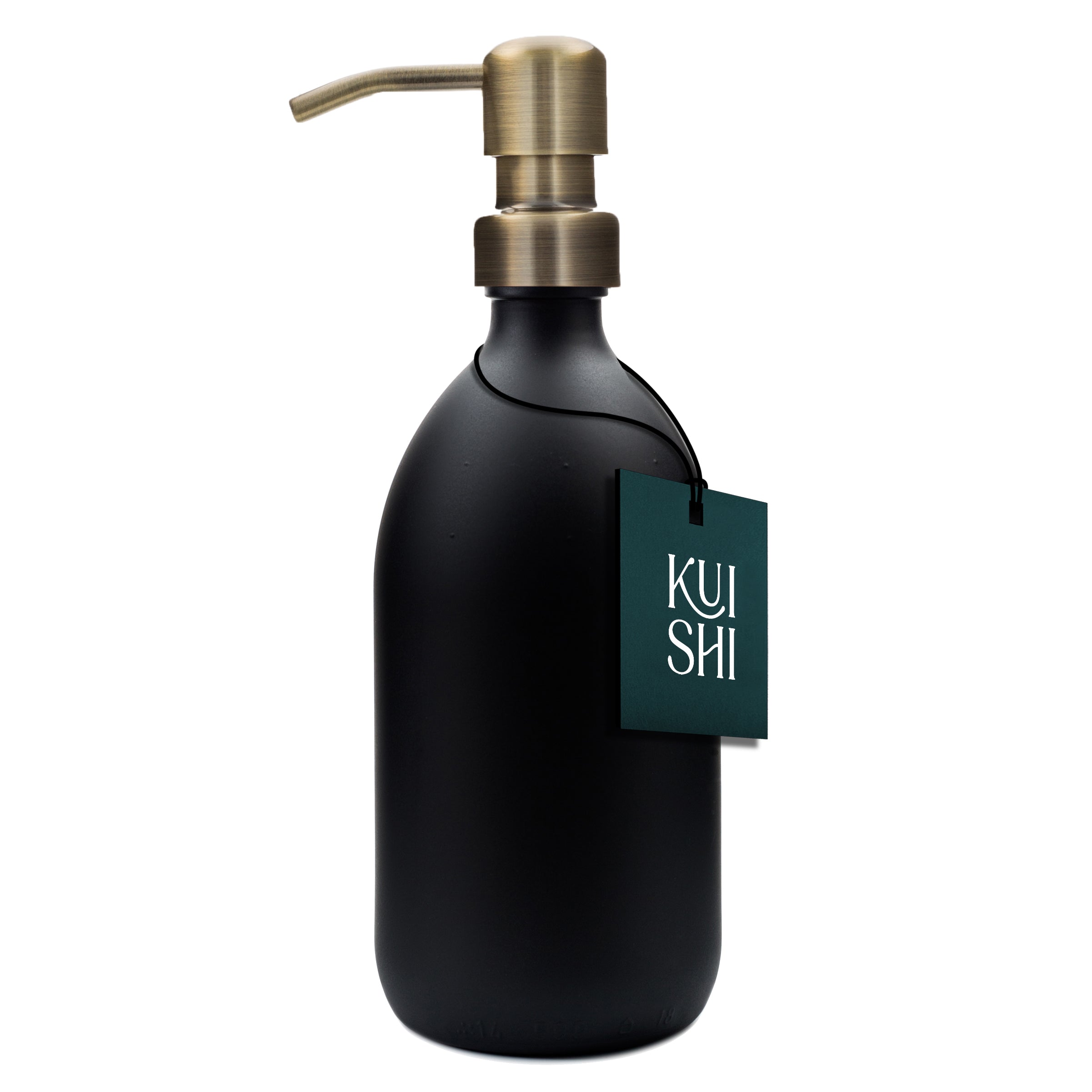 Kuishi Black Soap Dispenser with Stainless Steel Pump