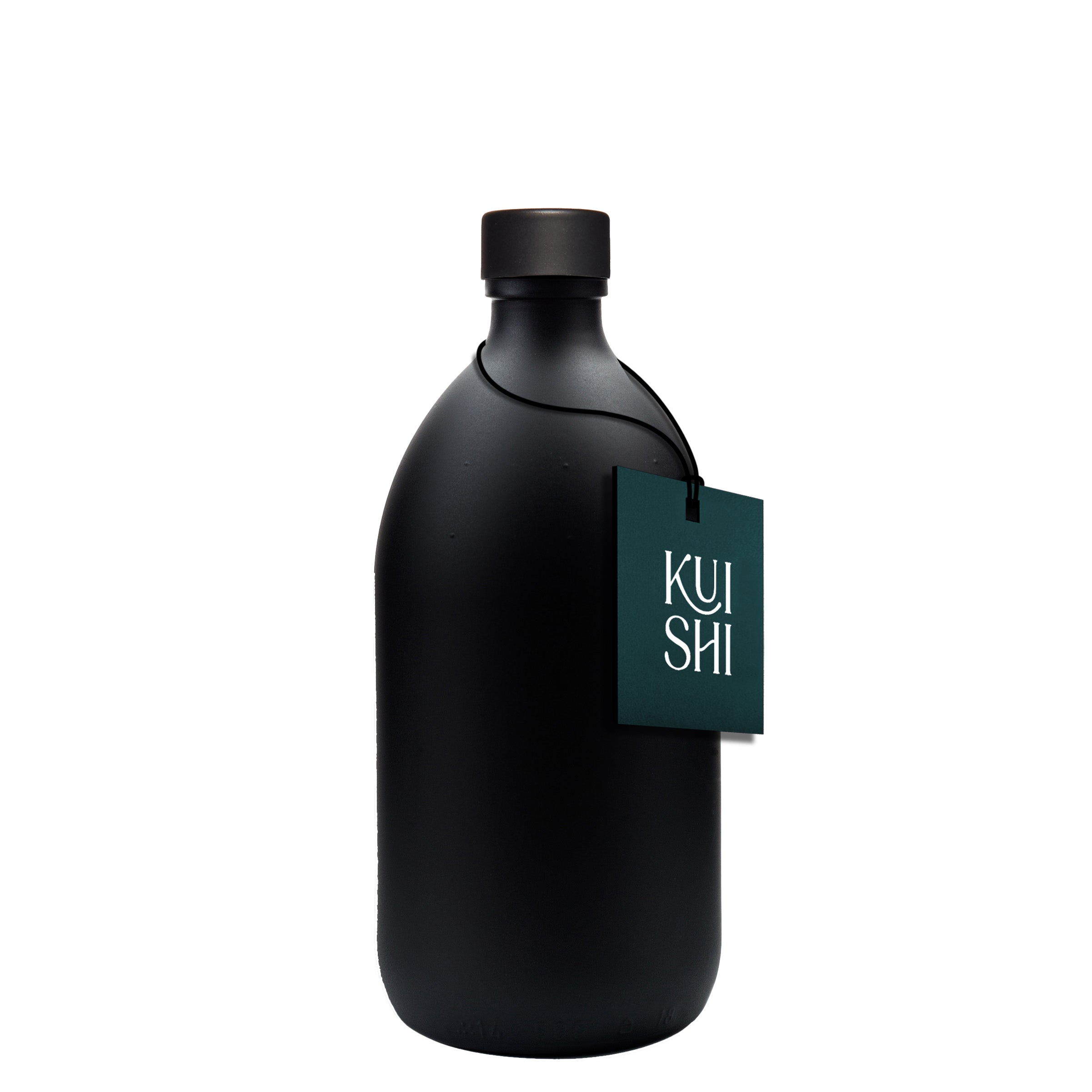 Bouteille de stockage Kuishi en verre noir avec bouchon à vis