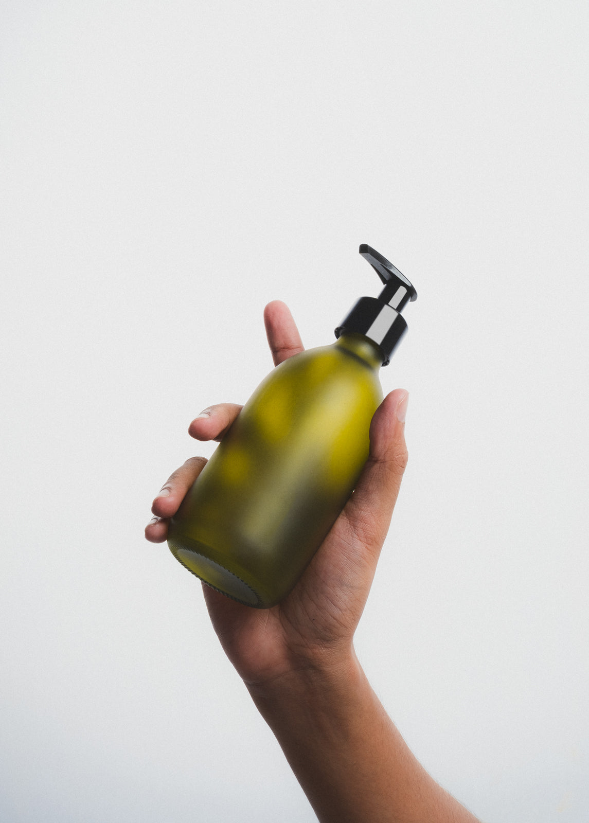 Distributeur en pompe en verre vert Kuishi