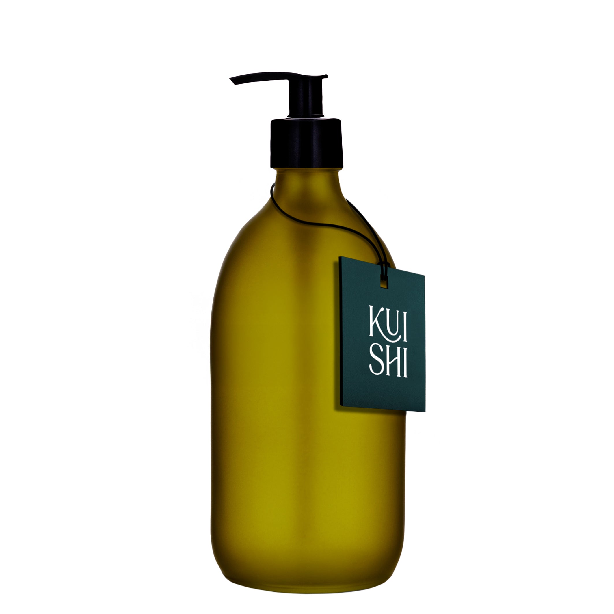 Distributeur en pompe en verre vert Kuishi