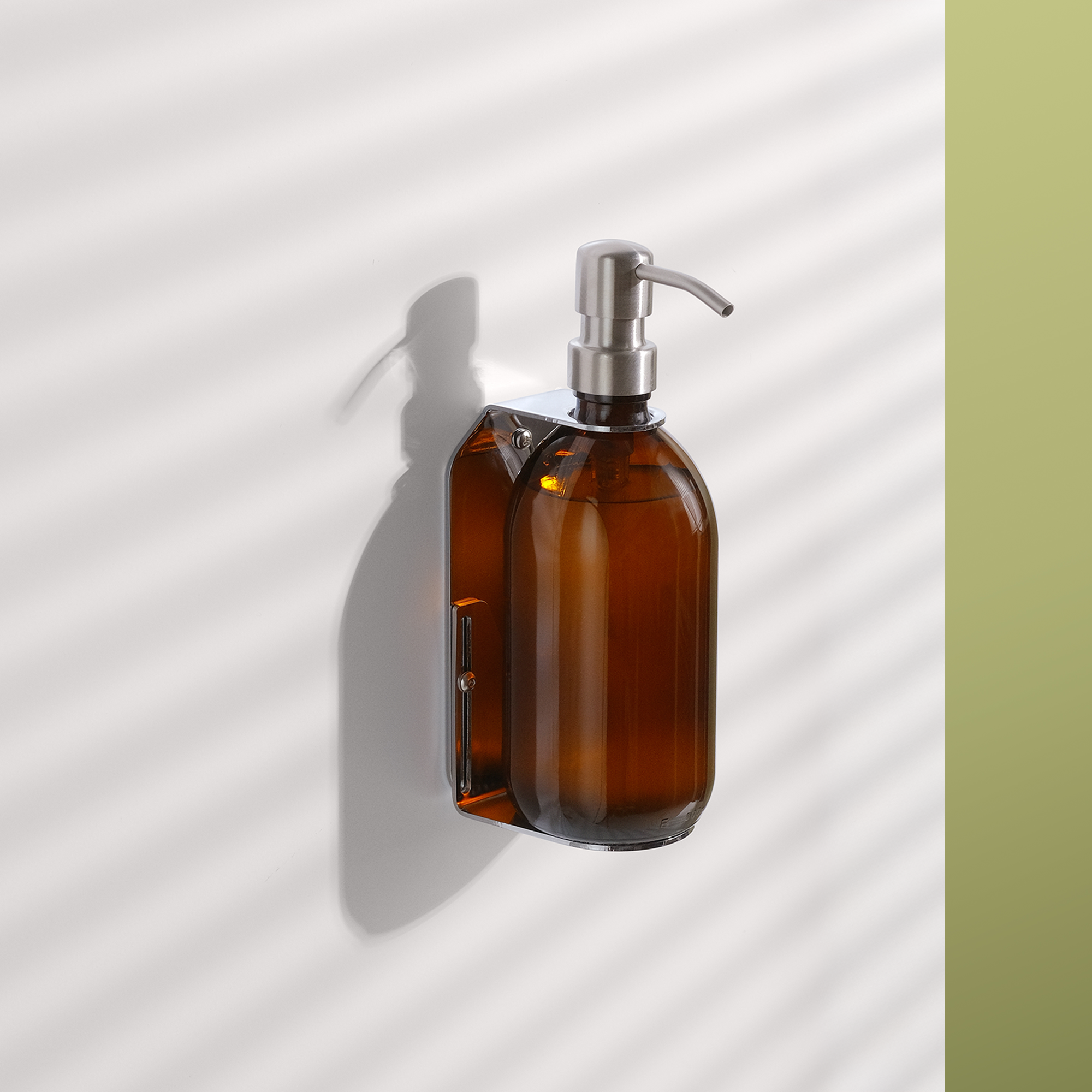 Dispensador de jabón de pared Kuishi cromado (Tamaño: 12-22 cm, Color: Cromo, Capacidad: 200 ml - 500 ml)