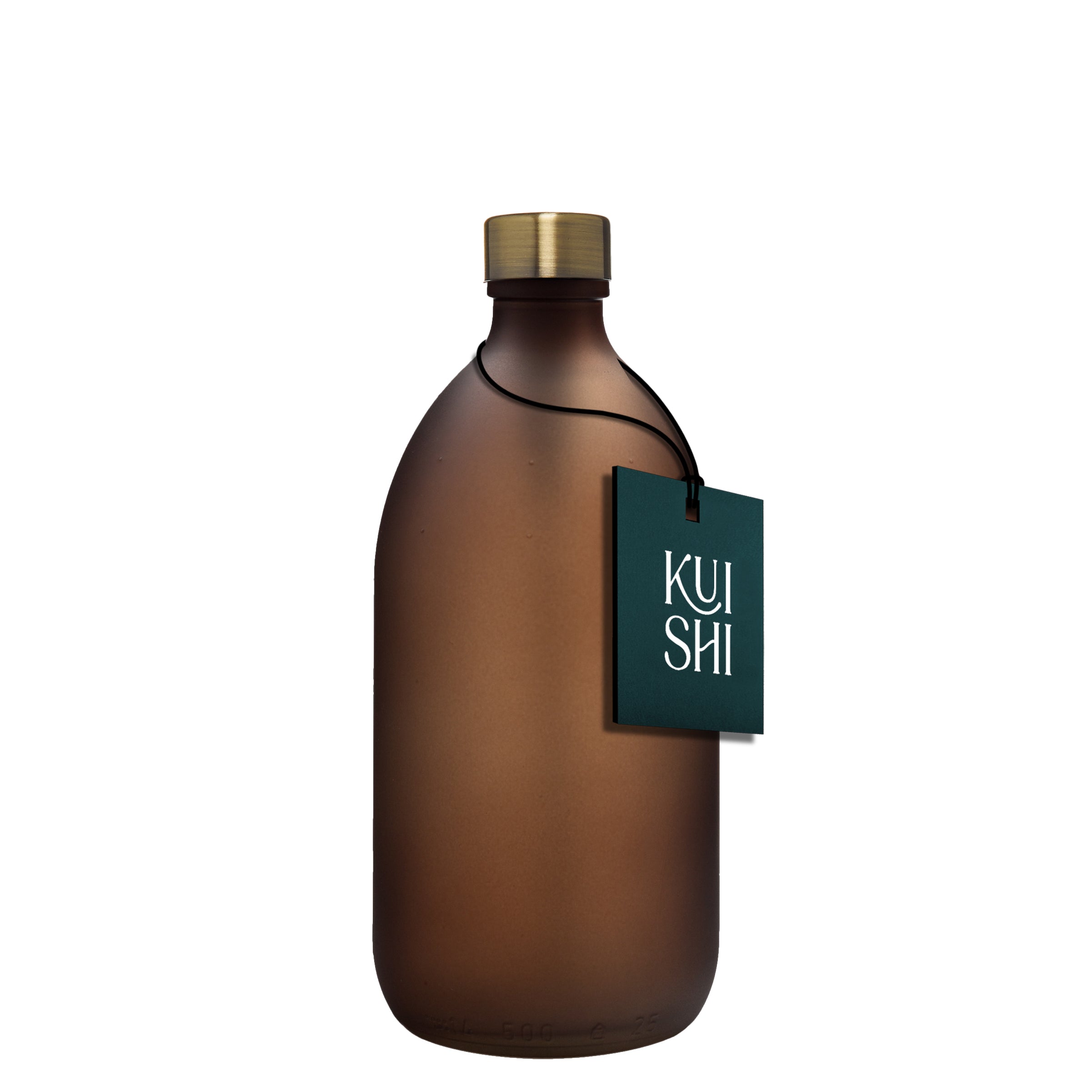 Botella de ámbar frío Kuishi con tapa metálica