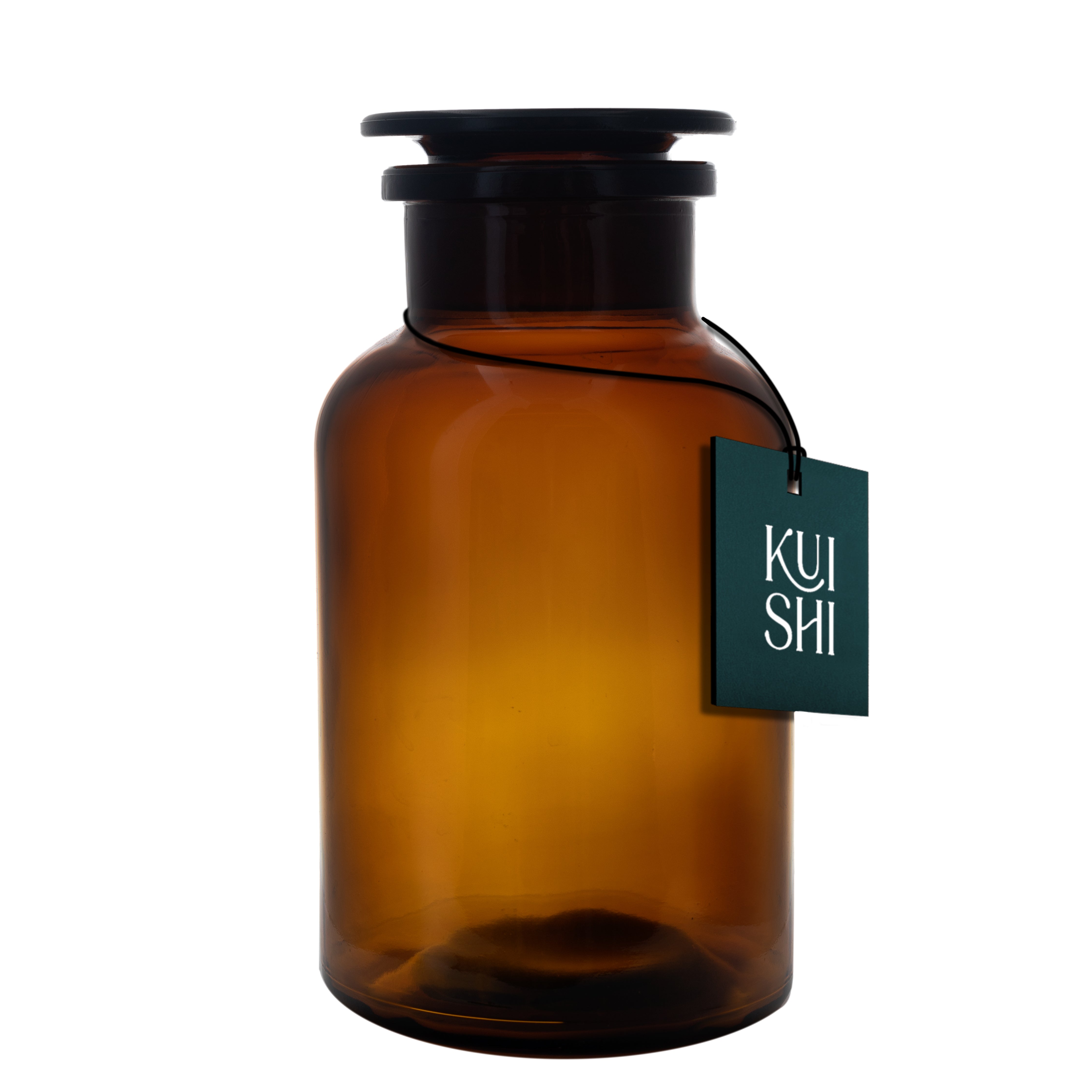 Kuishi Amber Glass Apothecary Jars