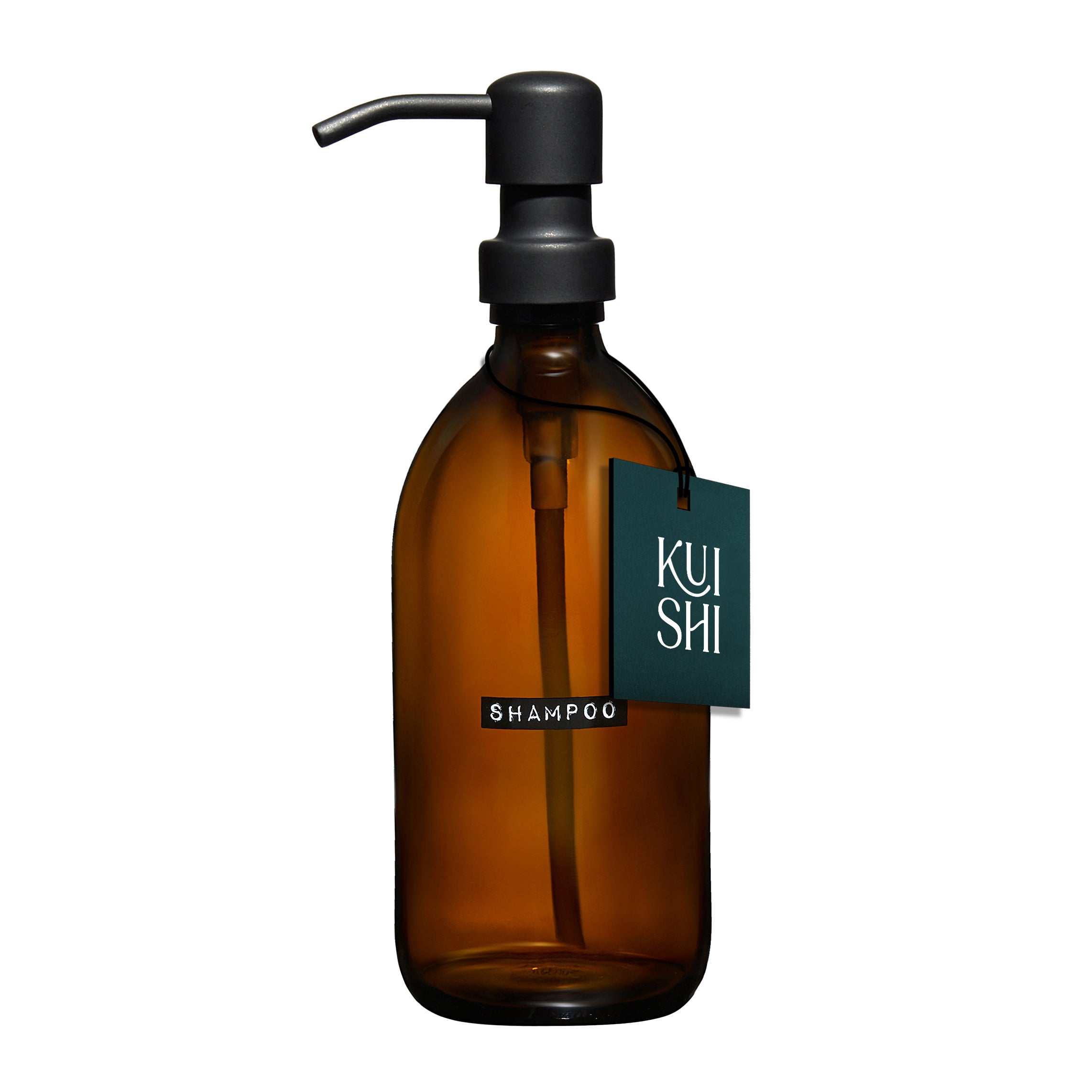Bouteilles distributrices vintage Kuishi en verre ambré