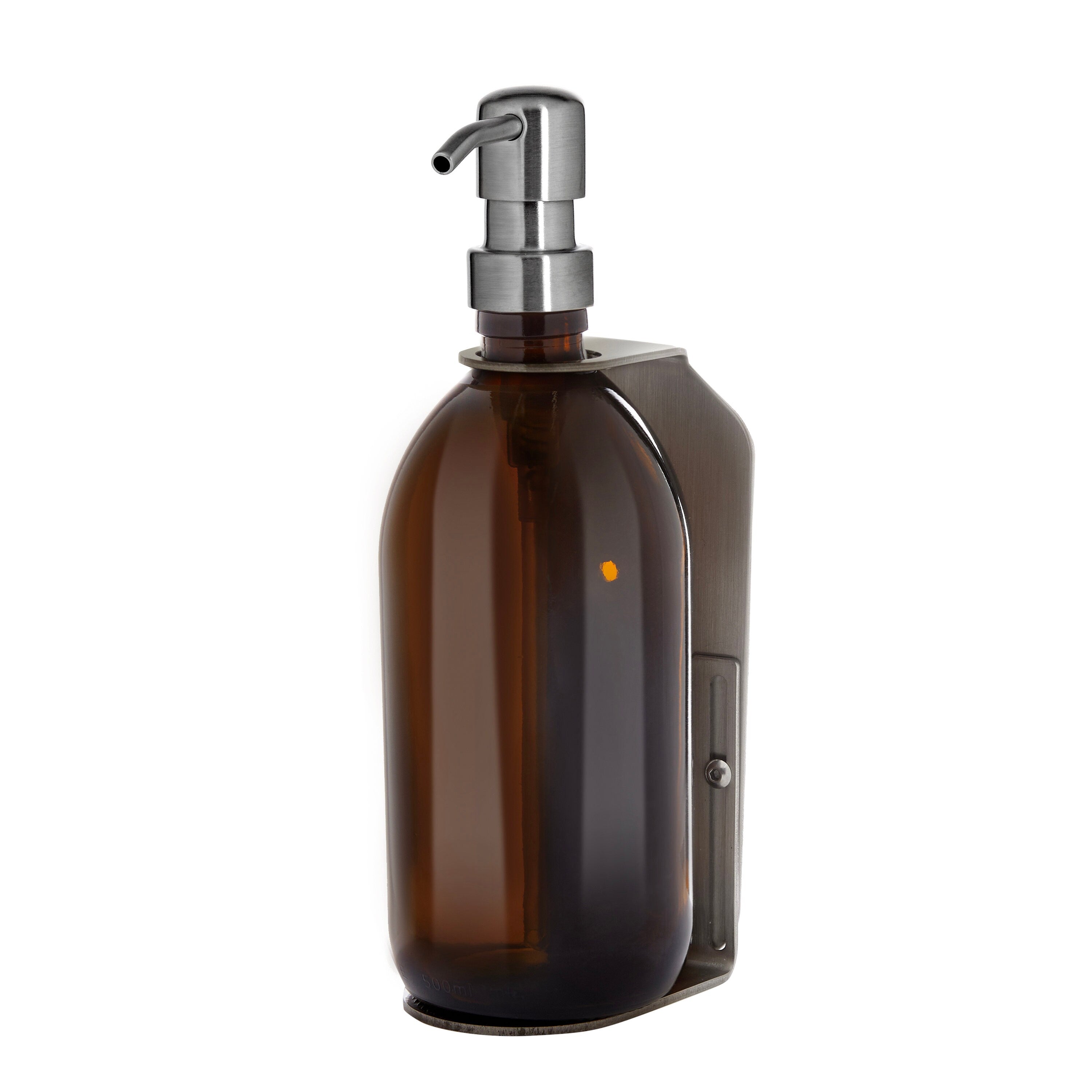 Distributeur de savon mural Kuishi en nickel (Capacité : 200ml-500ml, Couleur : Nickel)