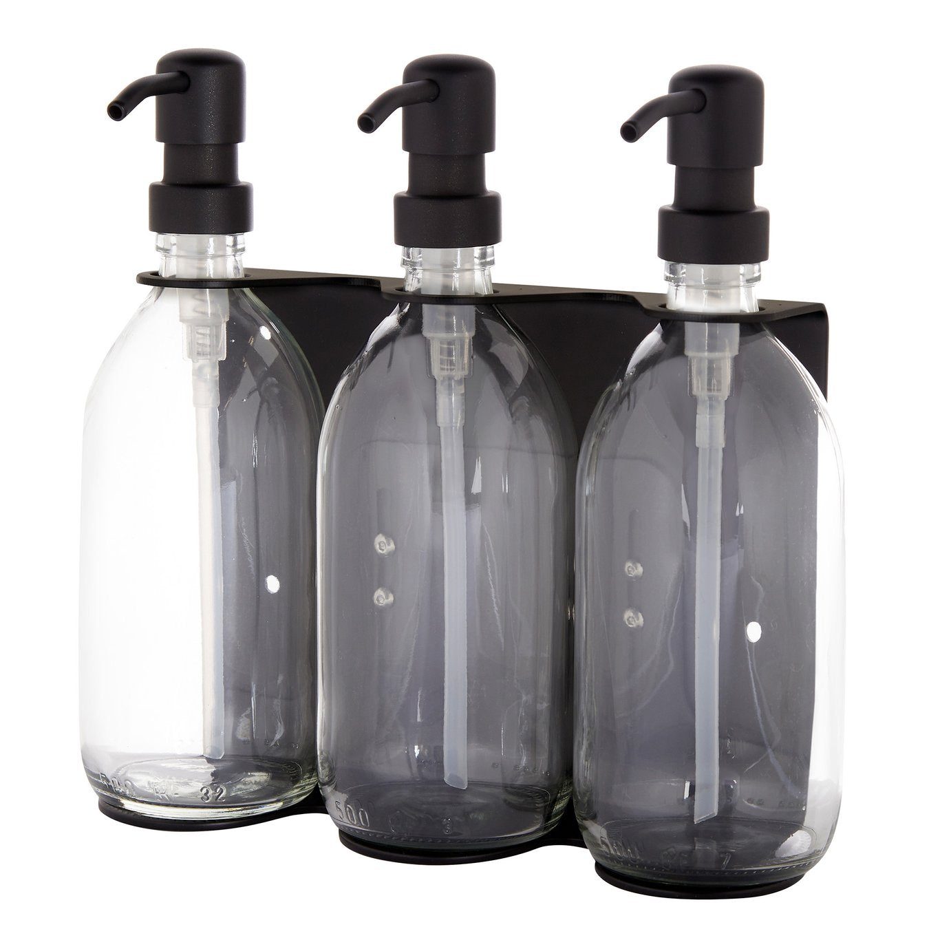 Kuishi Triple Black Wall Soap Dispenser
