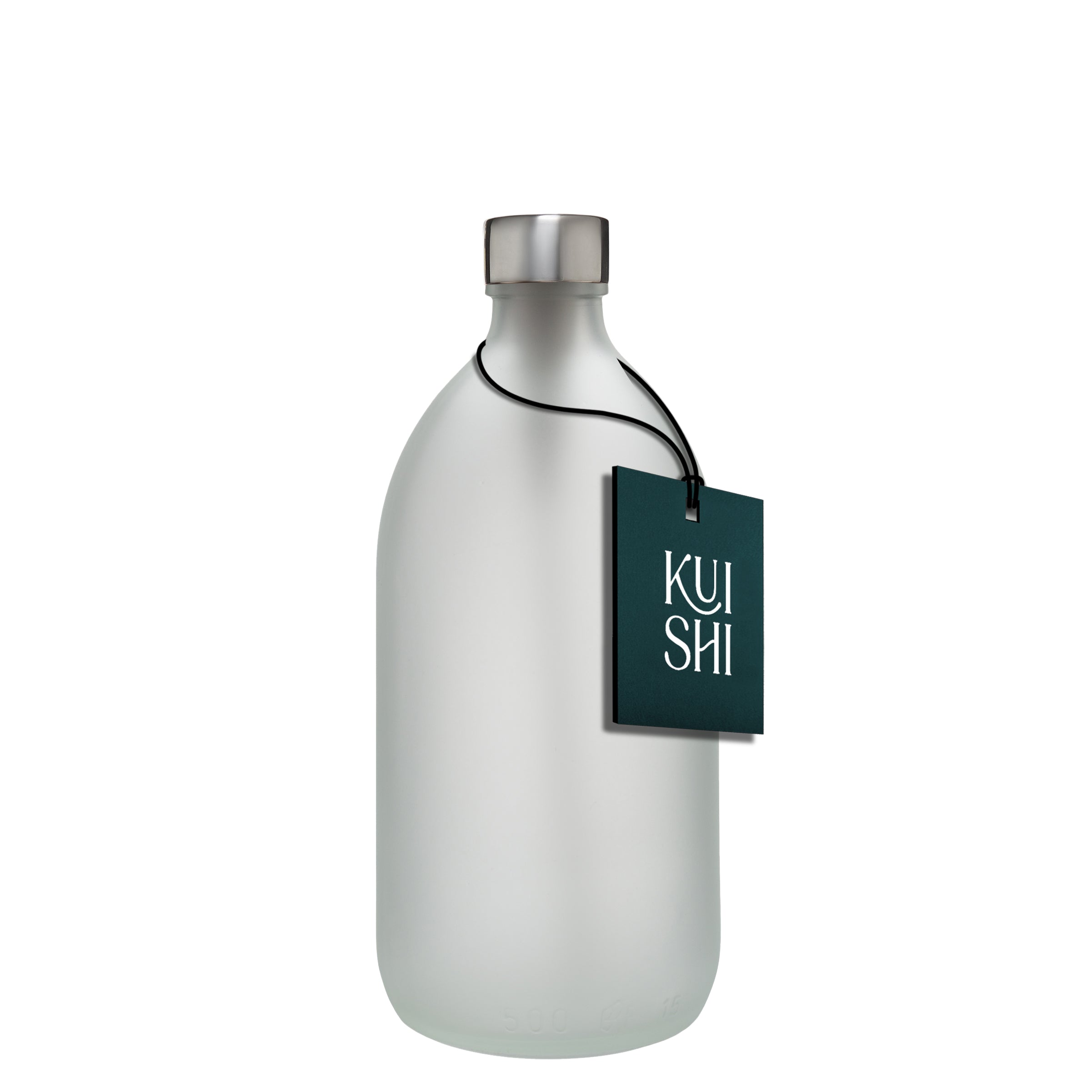 Bouteille et bouchon en verre Kuishi (Blanc)