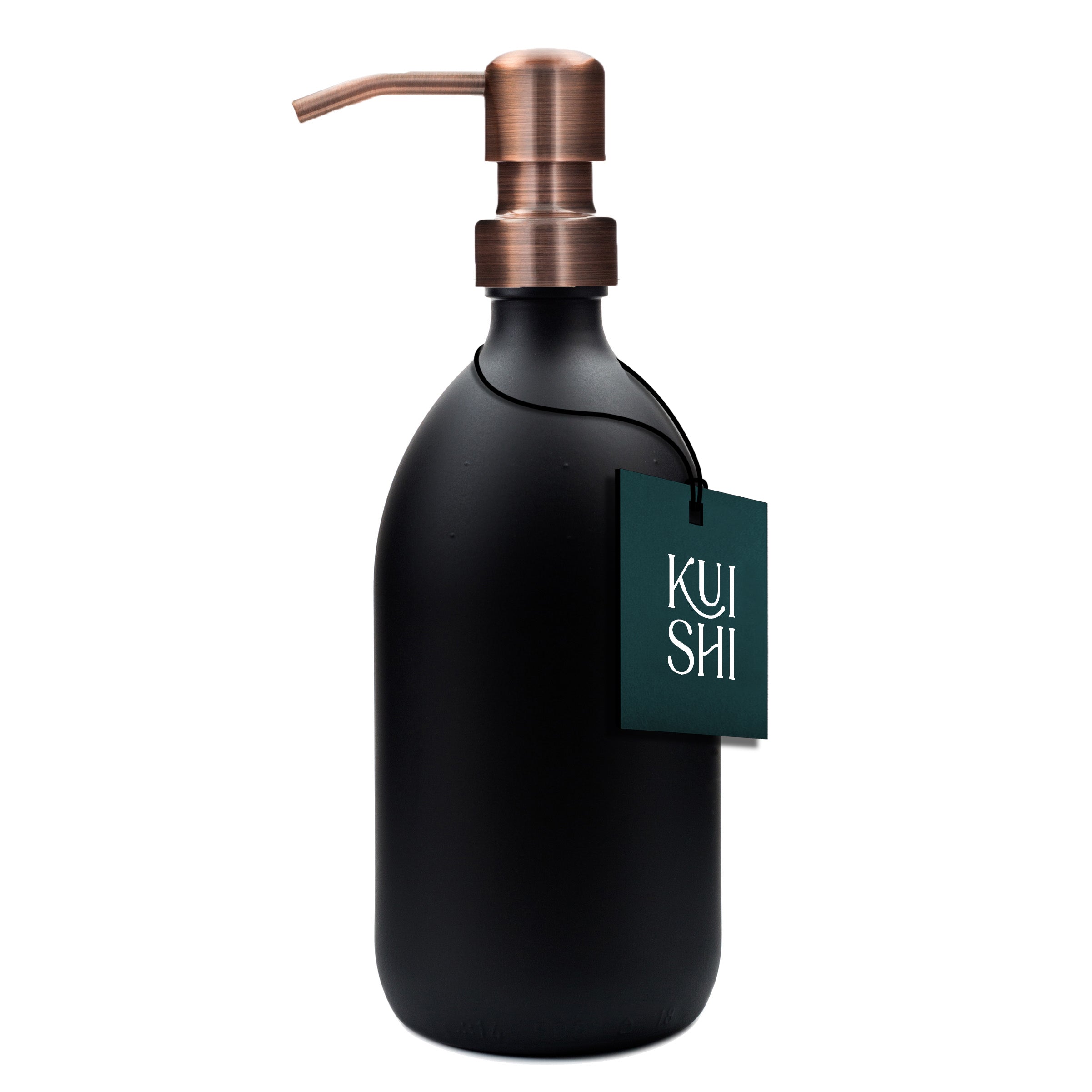 Kuishi Black Soap Dispenser with Stainless Steel Pump