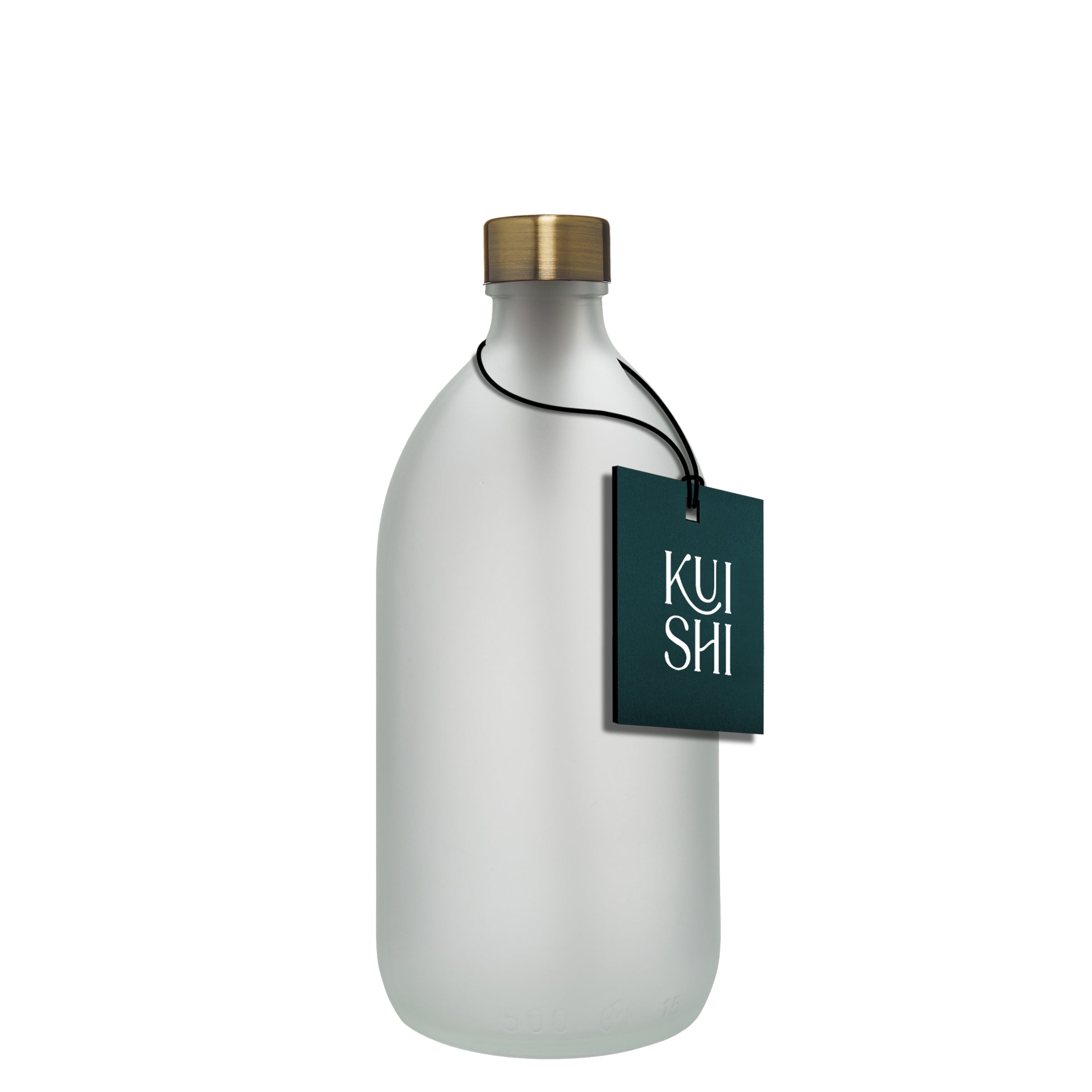 Bouteille et bouchon en verre blanc Kuishi