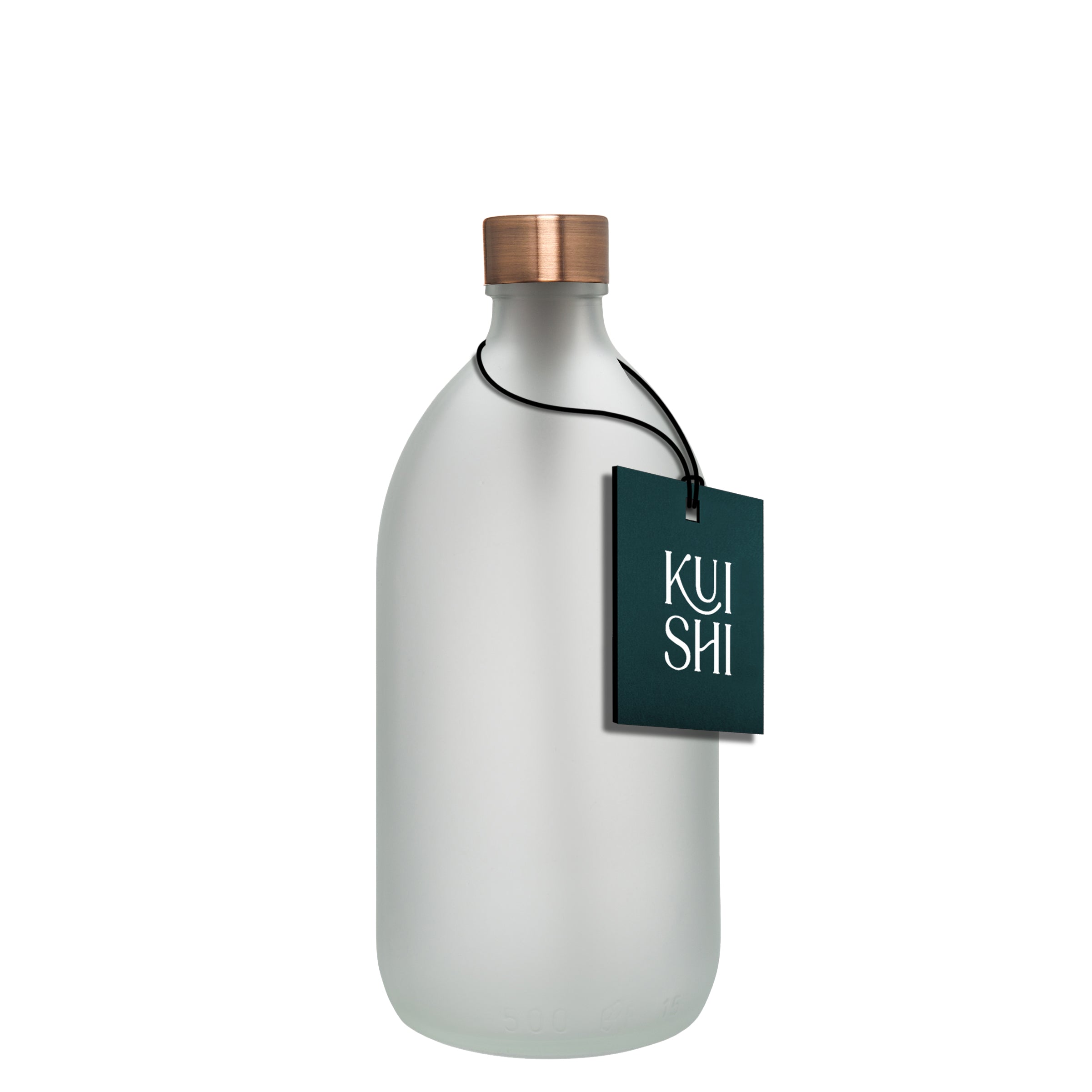 Bouteille et bouchon en verre blanc Kuishi