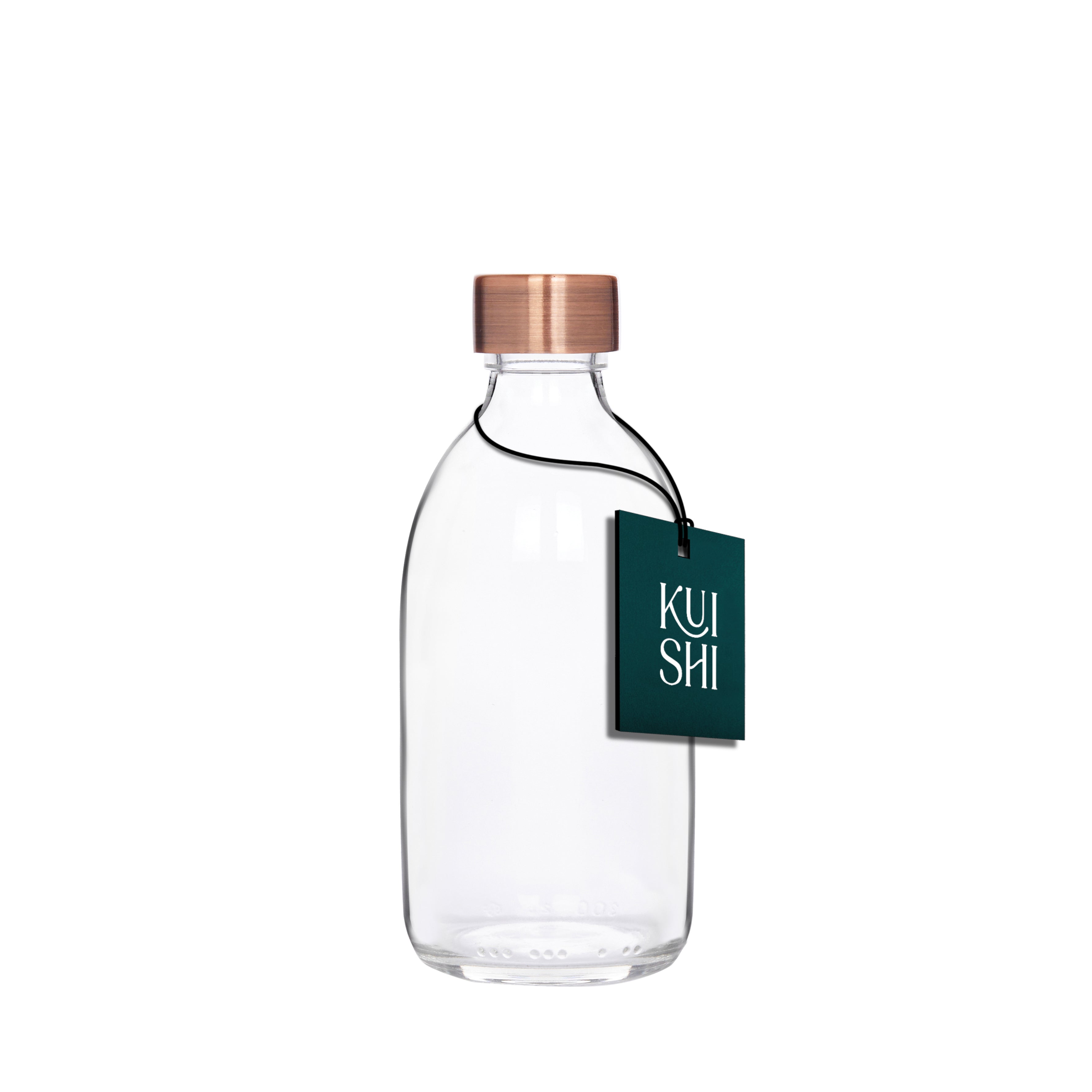 Bouteille de stockage en verre transparent Kuishi