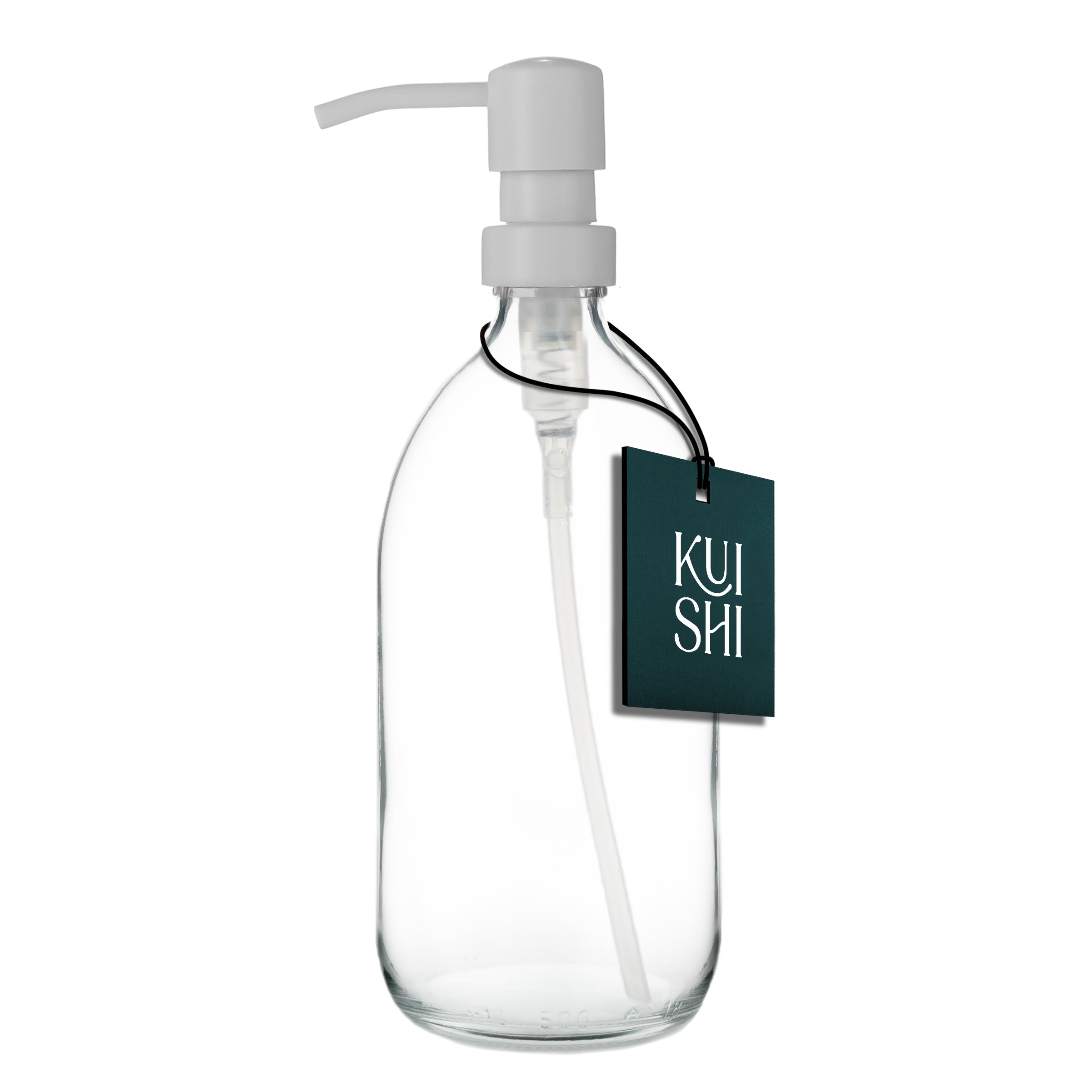 Distributeur de savon transparent Kuishi avec pompe en acier inoxydable