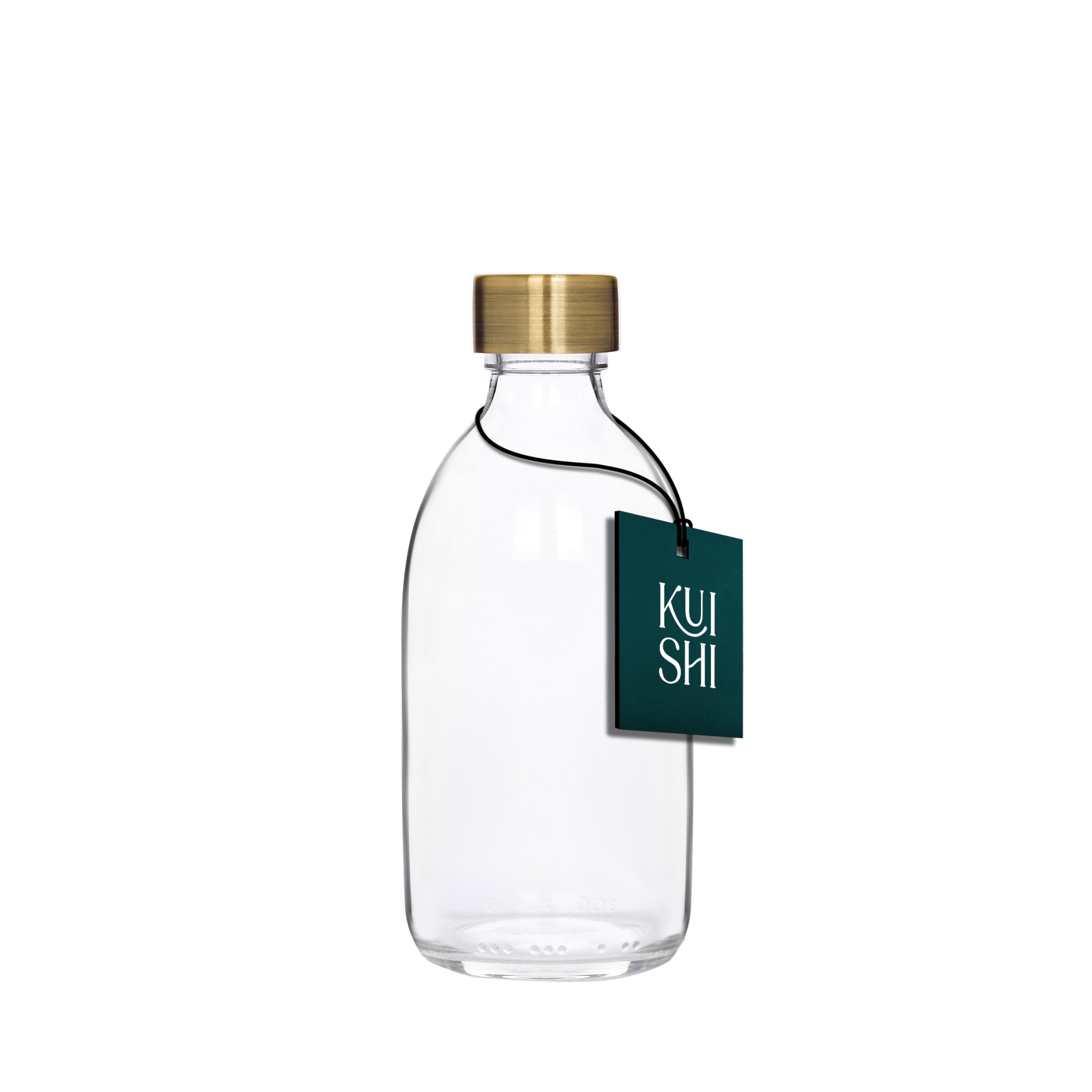 Bouteille de stockage en verre transparent Kuishi