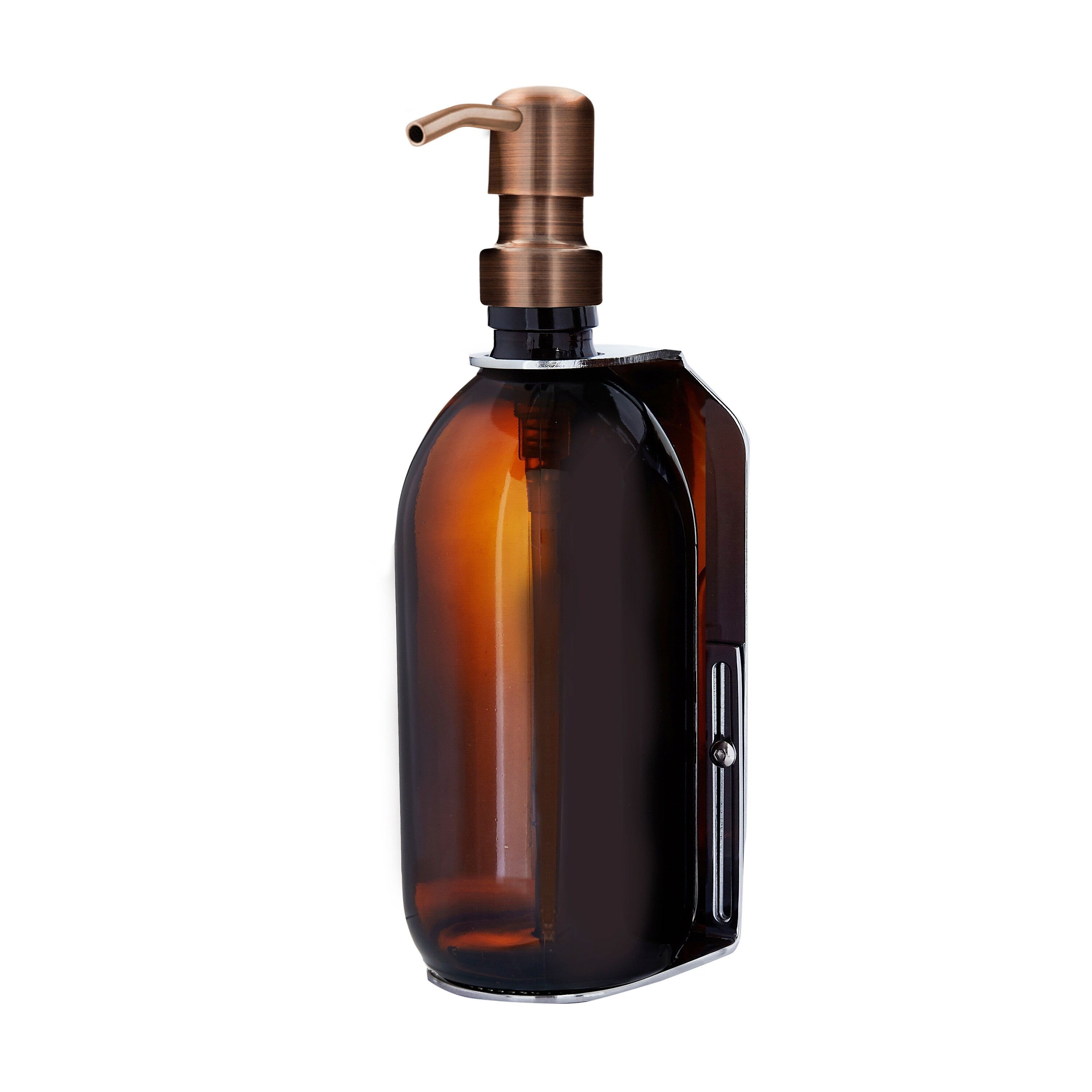 Distributeur de savon mural Kuishi en chrome (Capacité : 200 ml - 500 ml, Couleur : Variée)