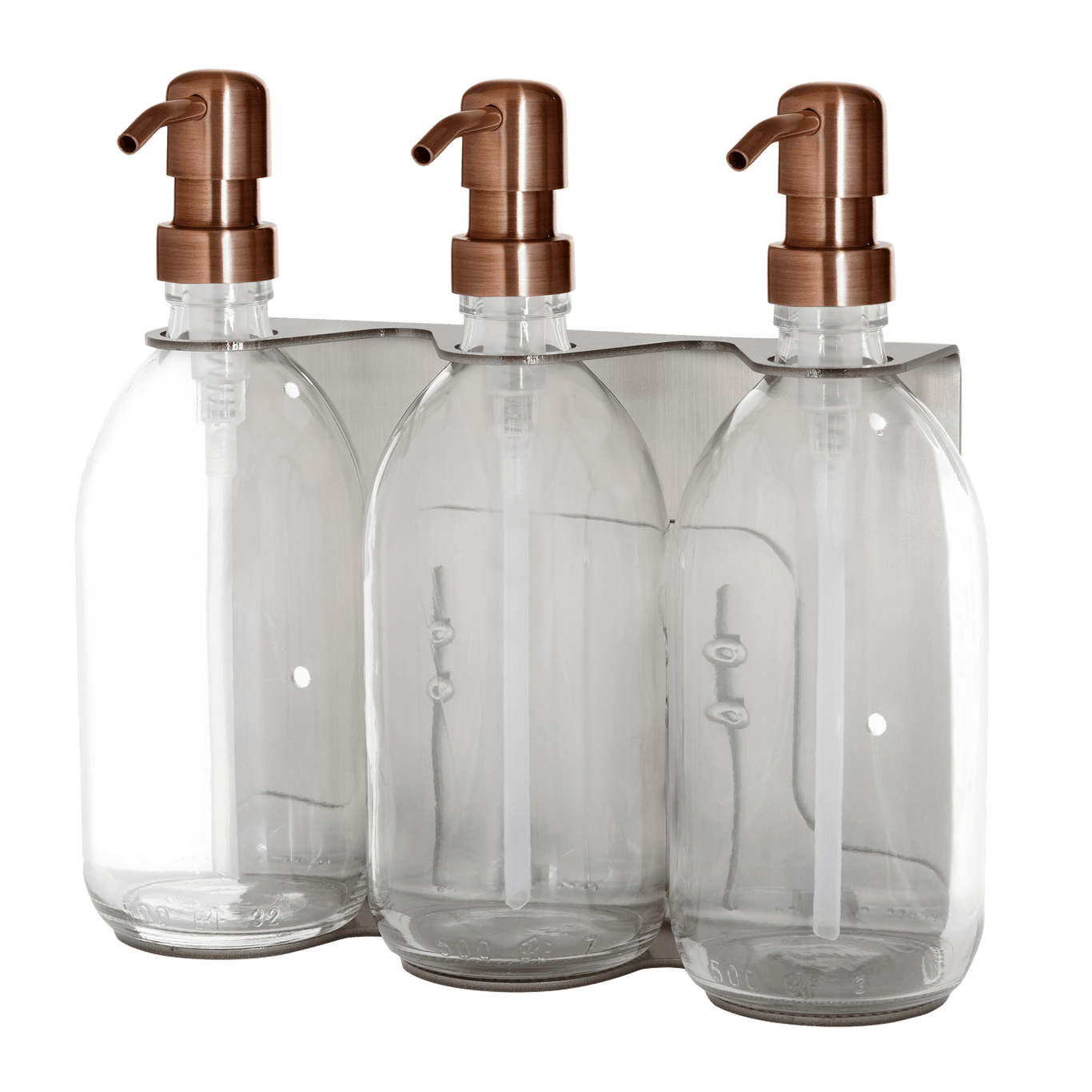 Distributeur de savon mural triple Kuishi en nickel