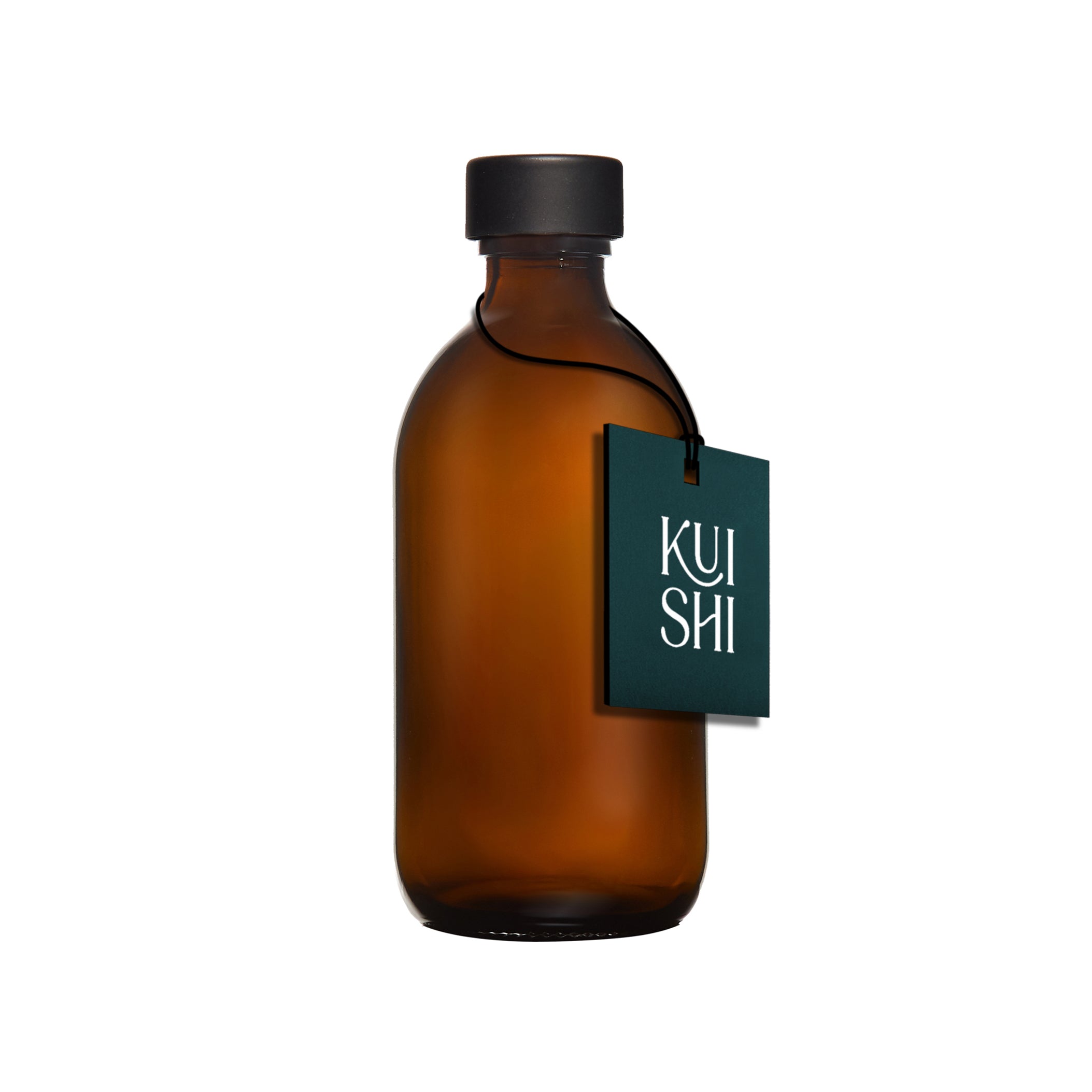 Bouteille en verre ambré Kuishi avec bouchon métallique