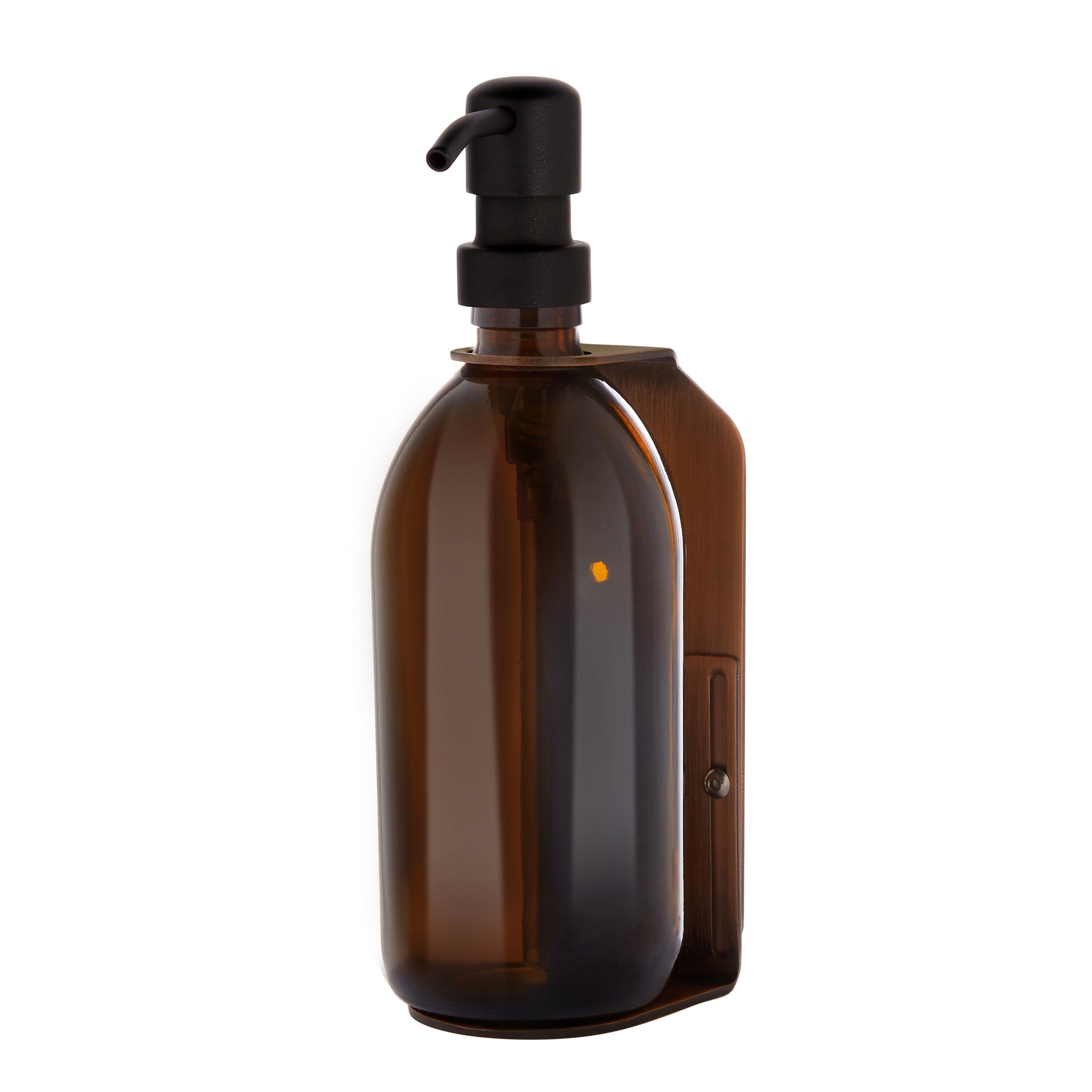 Distributeur de savon mural en cuivre Kuishi (Taille : triple, Couleur : personnalisable, Capacité : 200 ml - 500 ml)