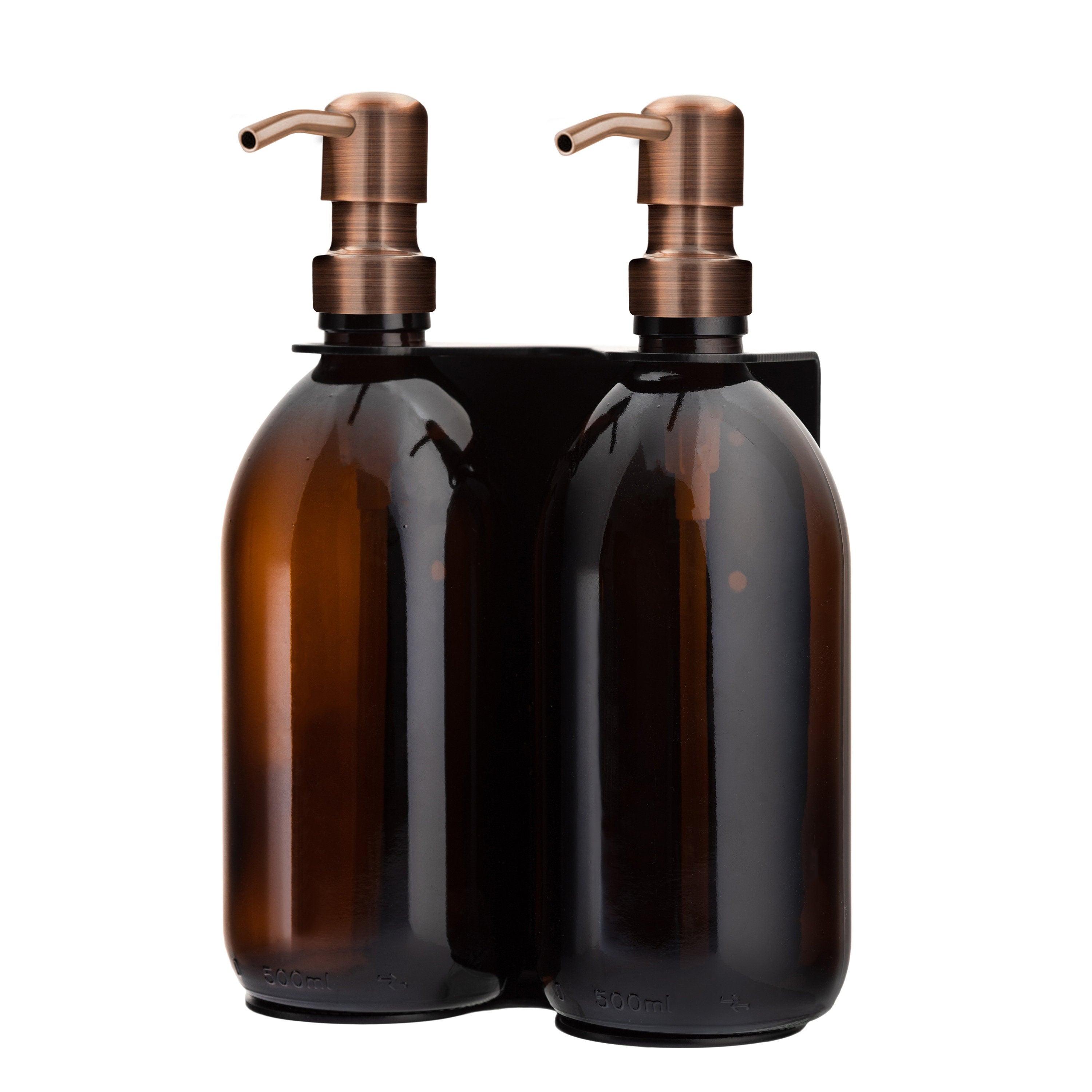Dispensador de jabón de pared doble Kuishi (Negro)