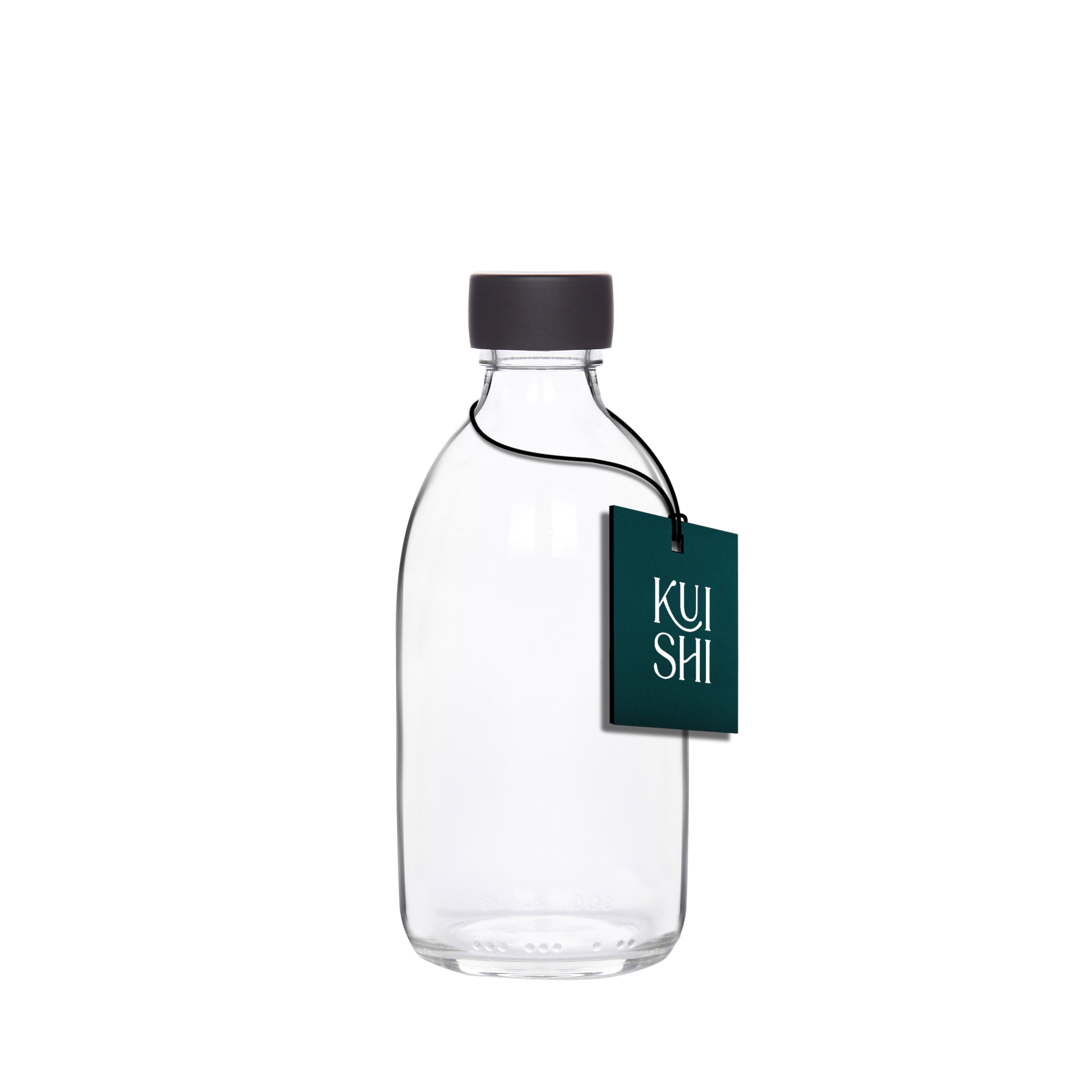 Botella de almacenamiento de vidrio transparente Kuishi