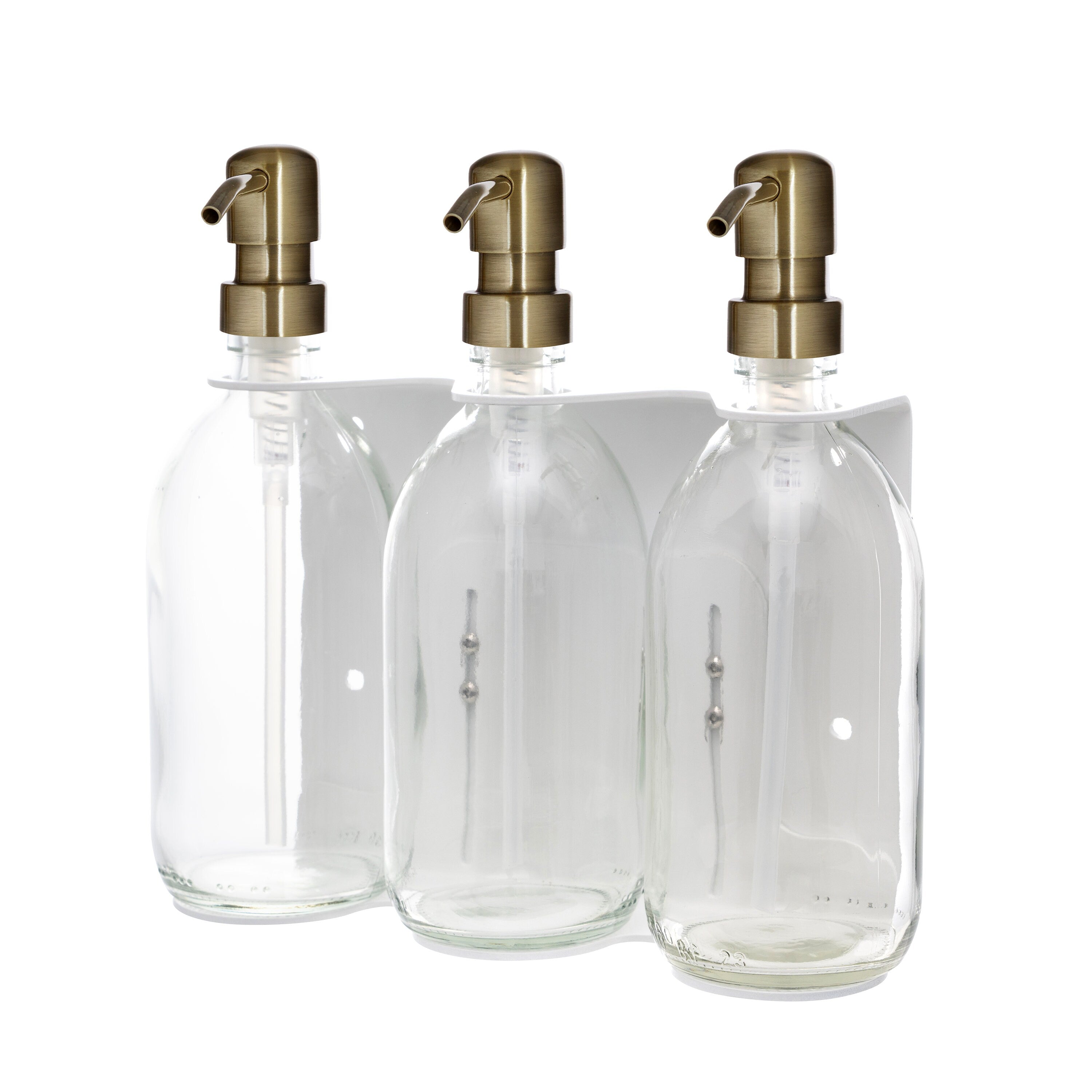 Dispensador de jabón de pared blanco triple Kuishi