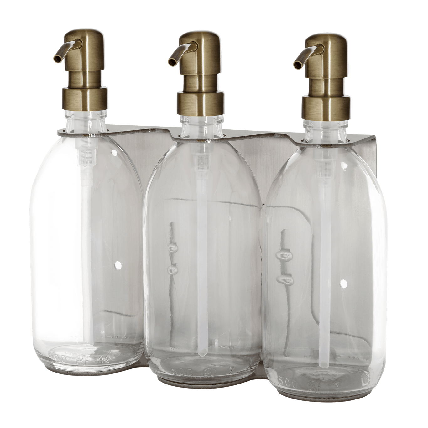 Distributeur de savon mural triple Kuishi en nickel