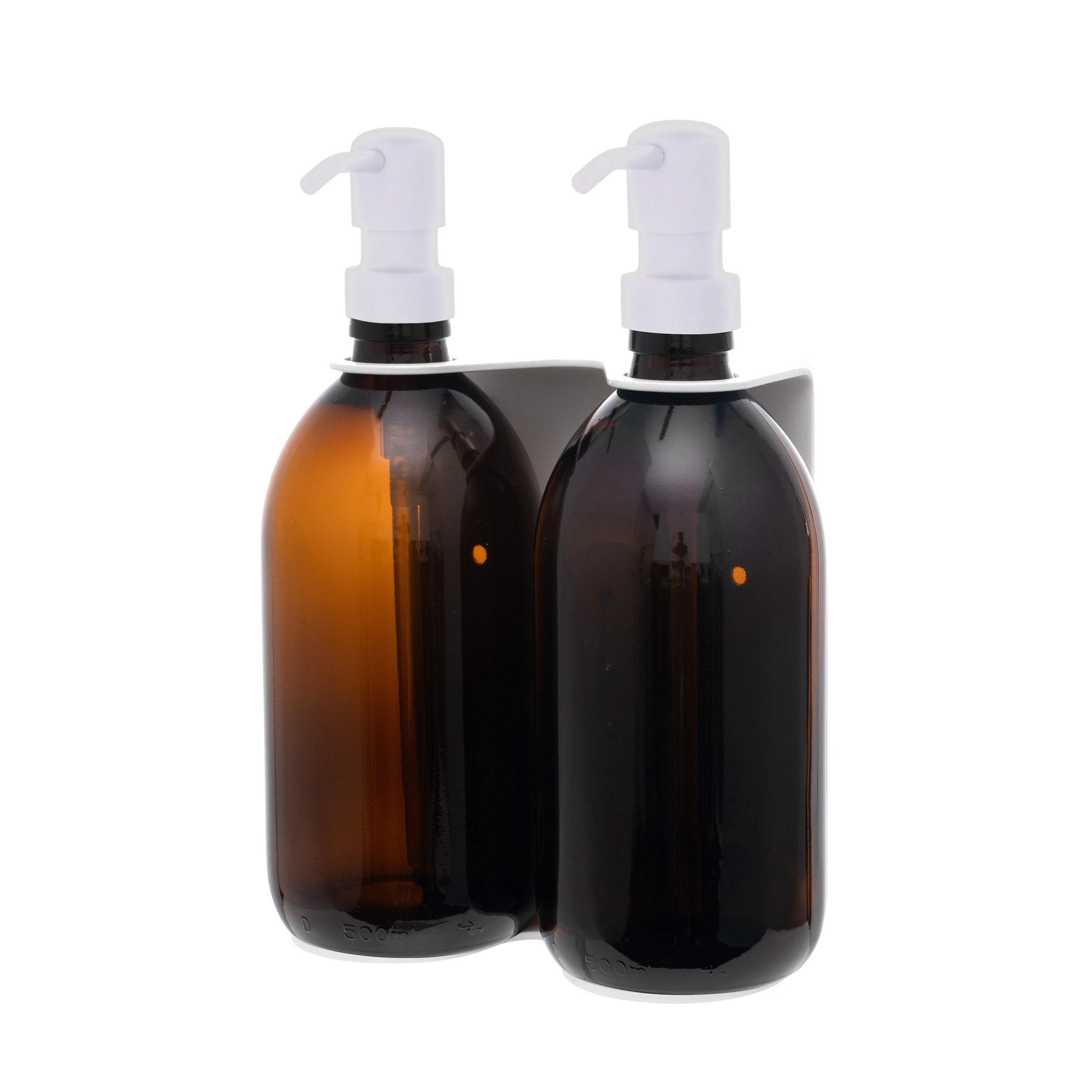 Distributeur de savon mural Kuishi - Double, Blanc
