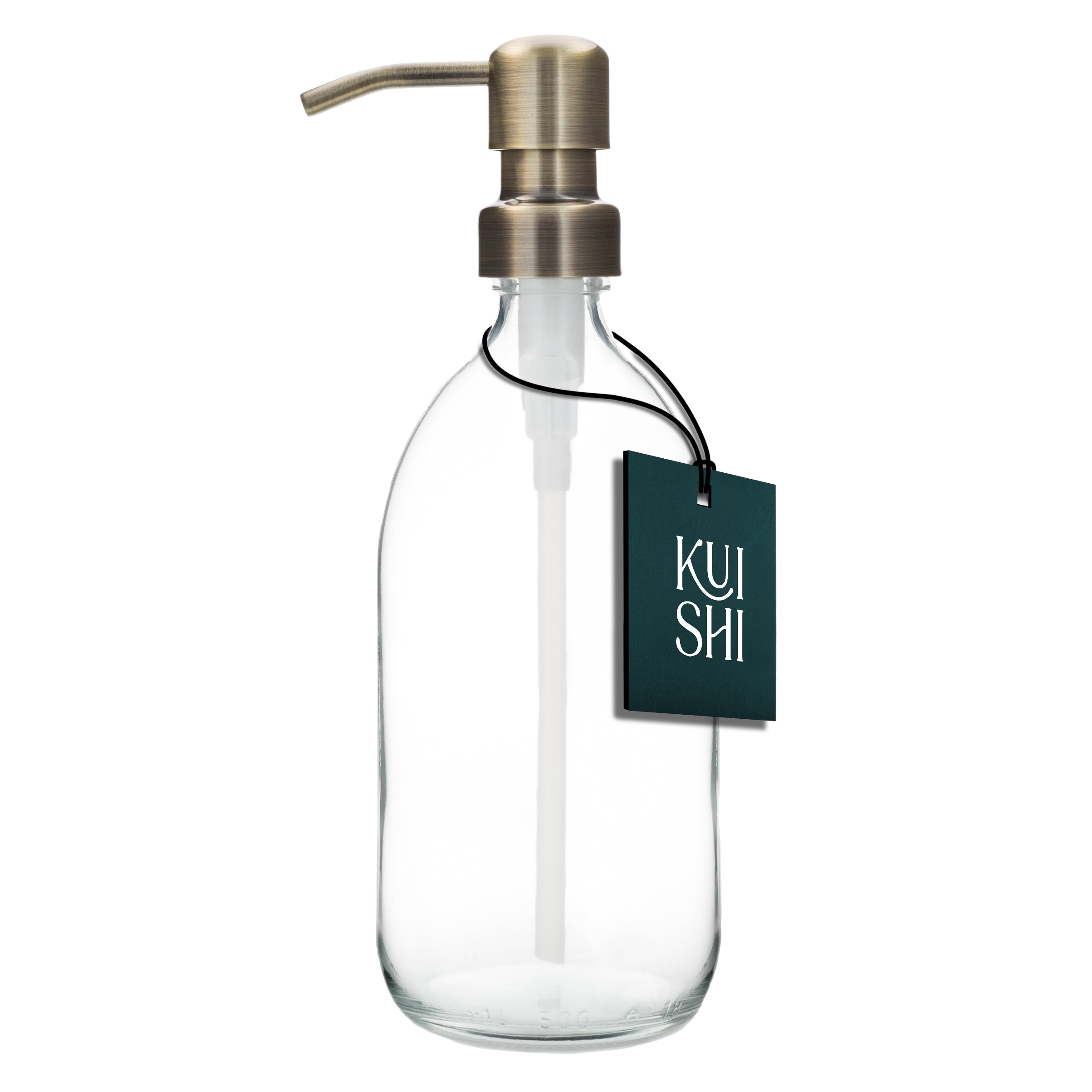 Distributeur de savon transparent Kuishi avec pompe en acier inoxydable