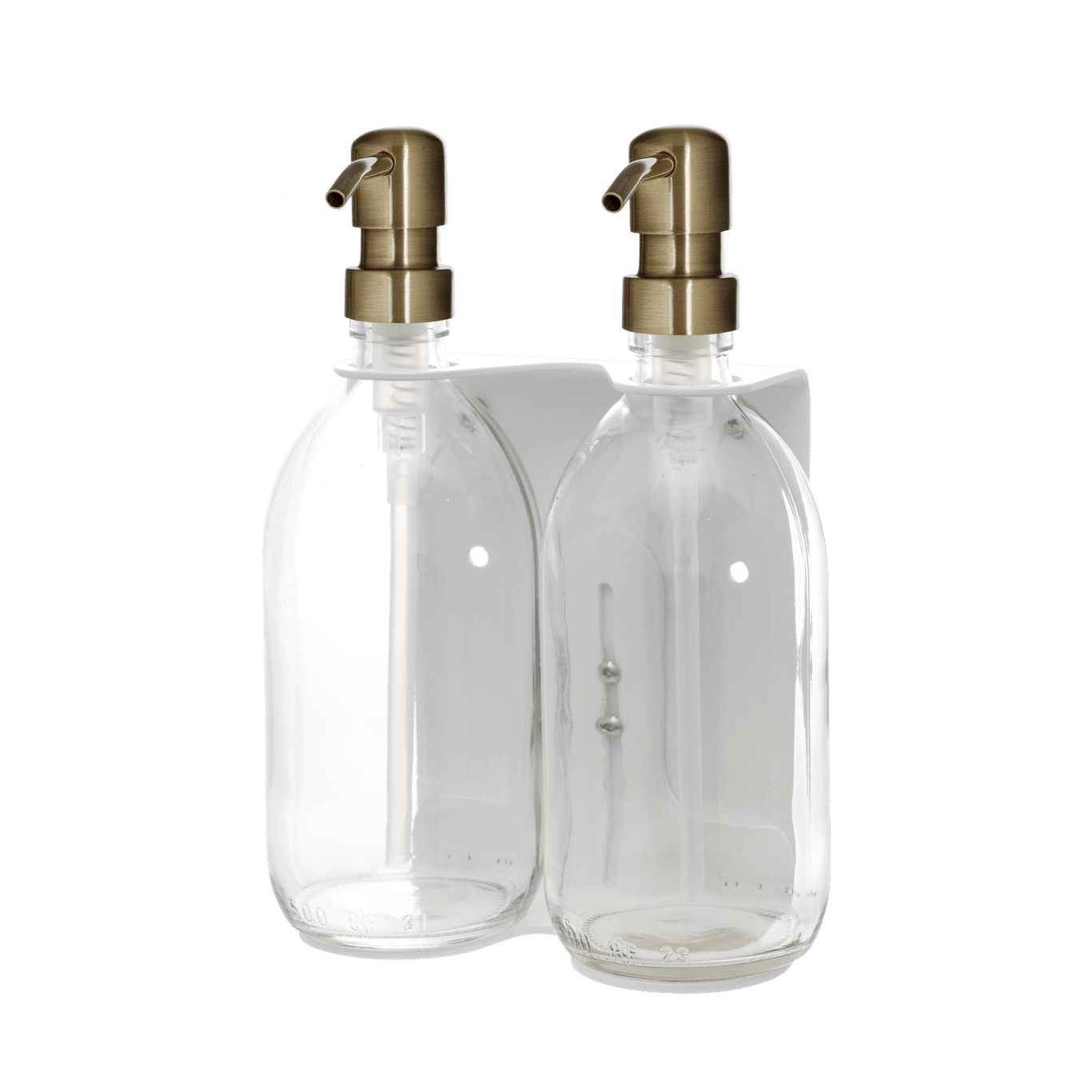 Dispensador de jabón de pared Kuishi - Doble, Blanco