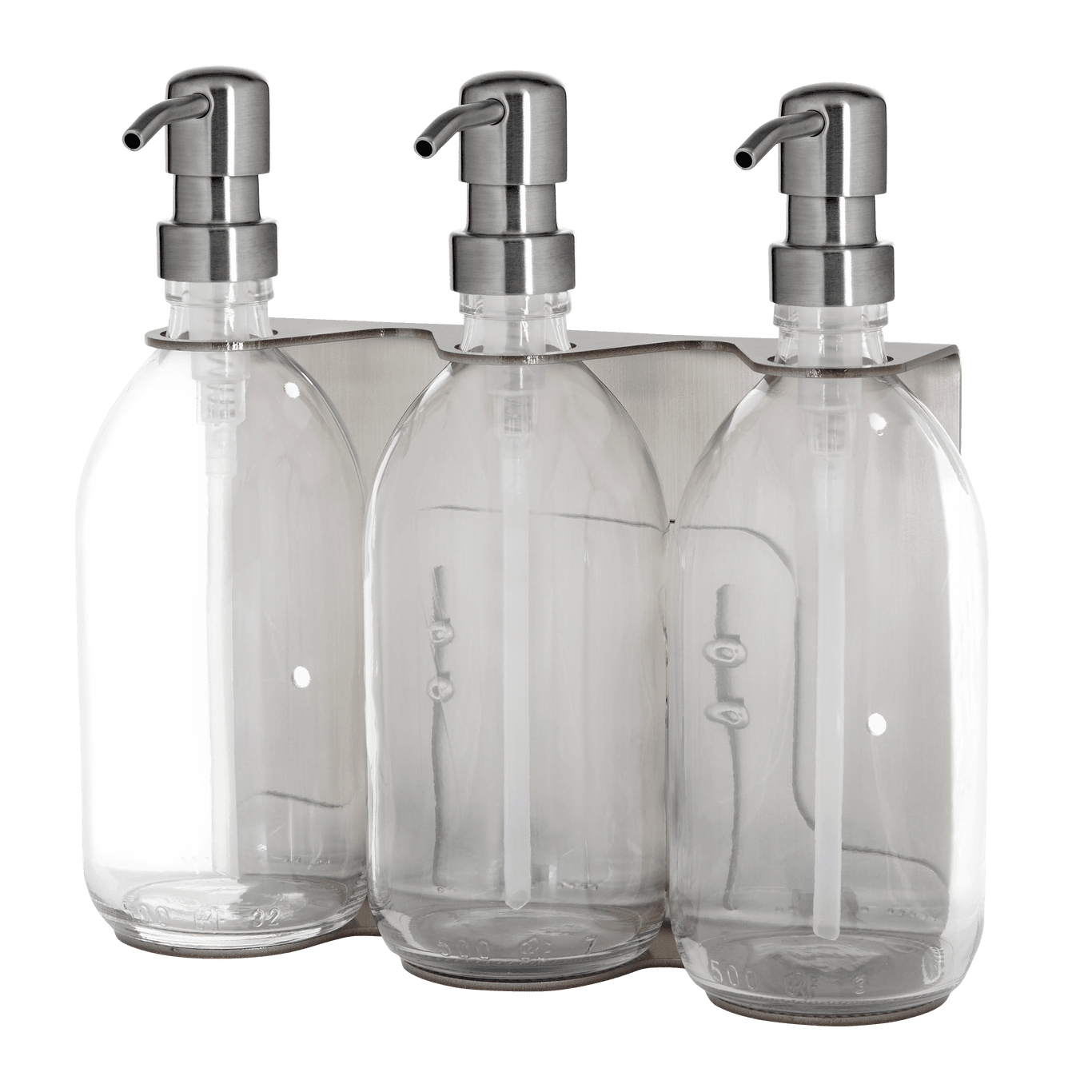 Distributeur de savon mural triple Kuishi en nickel