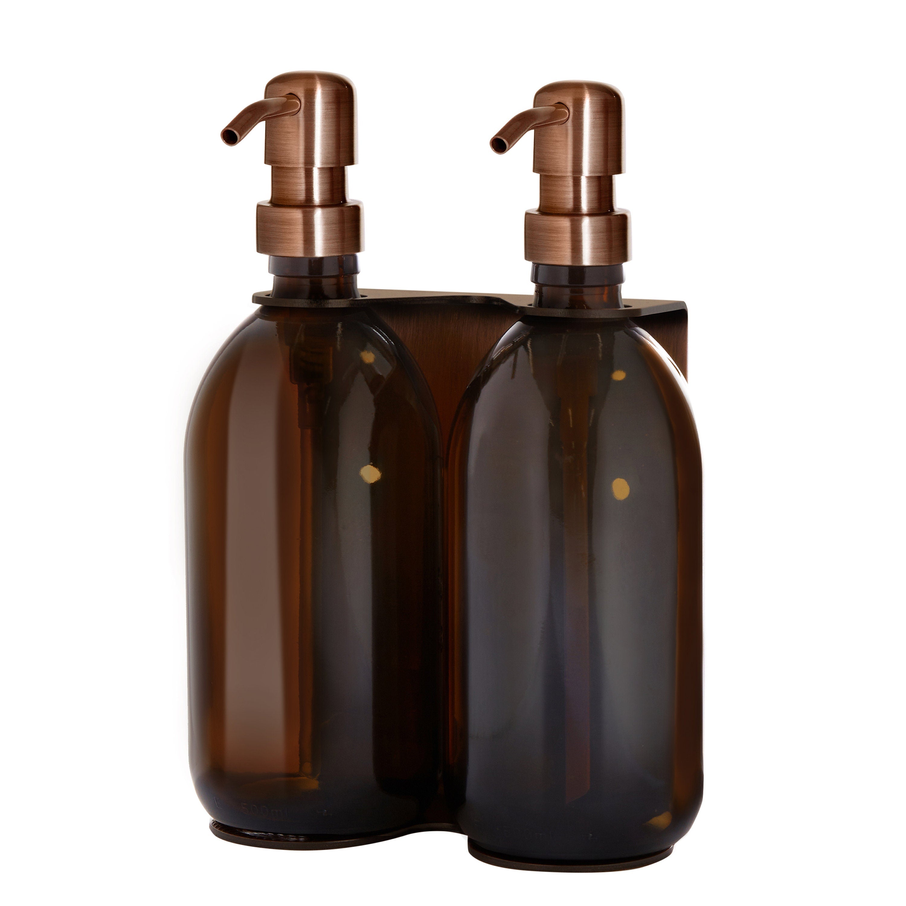 Kuishi Double Wall-Mount Soap Dispenser in Copper