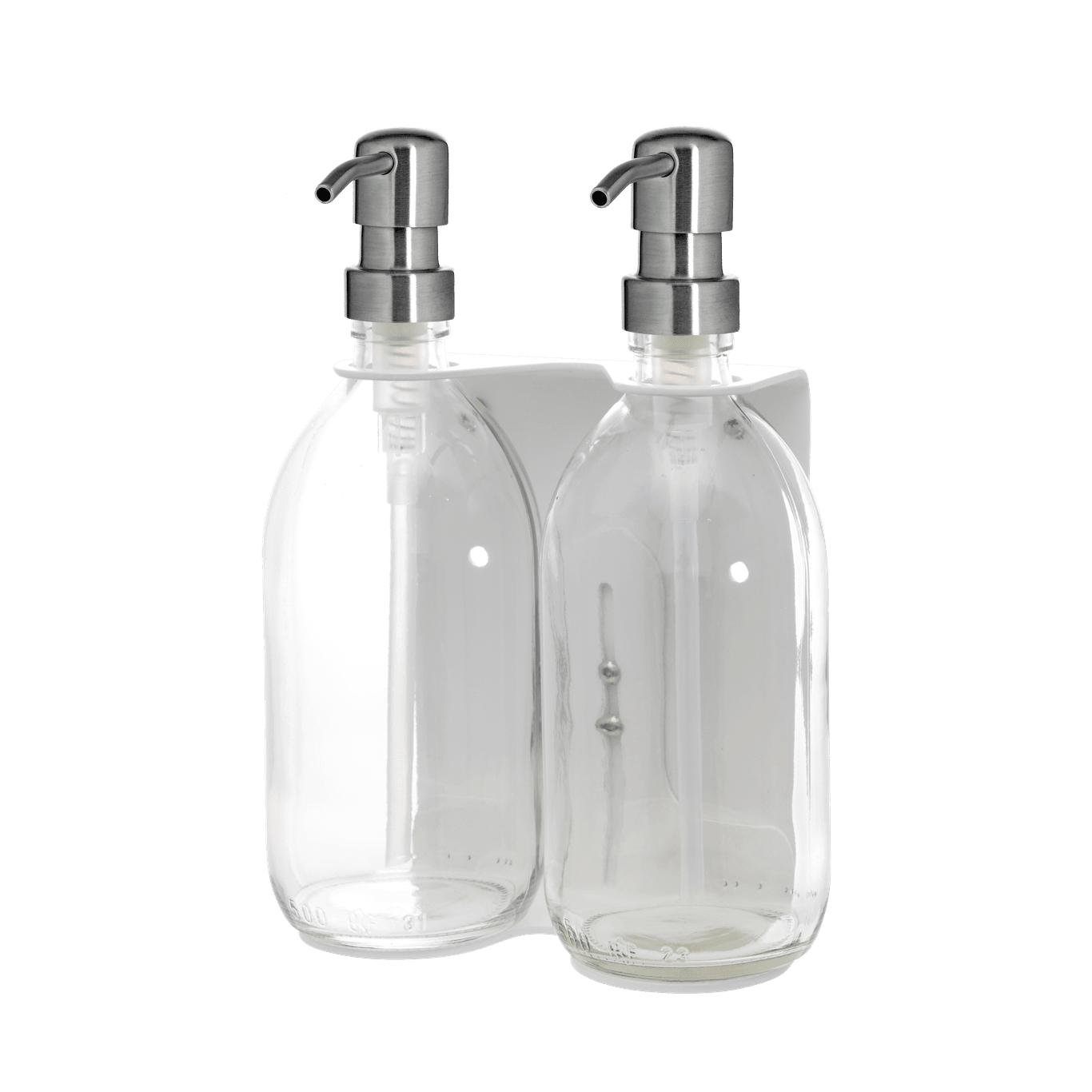 Distributeur de savon mural Kuishi - Double, Blanc