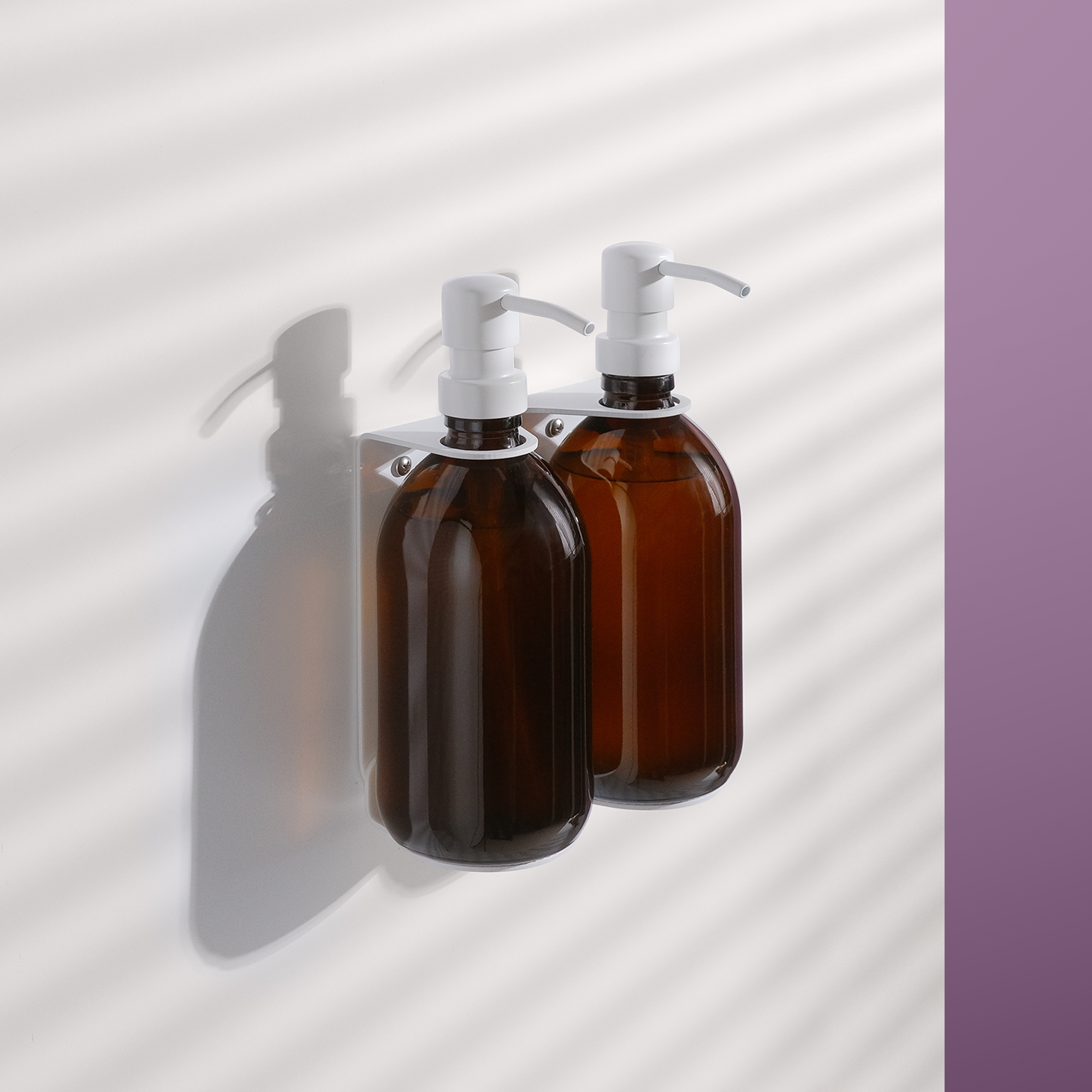 Dispensador de jabón de pared Kuishi - Doble, Blanco