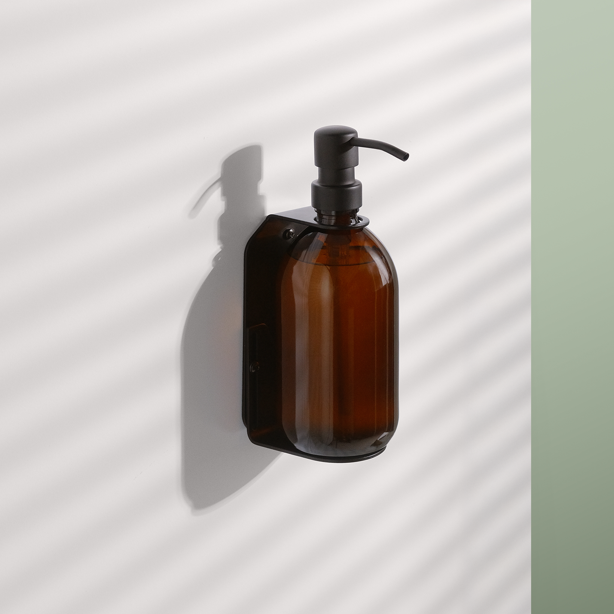 Distributeur de savon mural noir Kuishi
