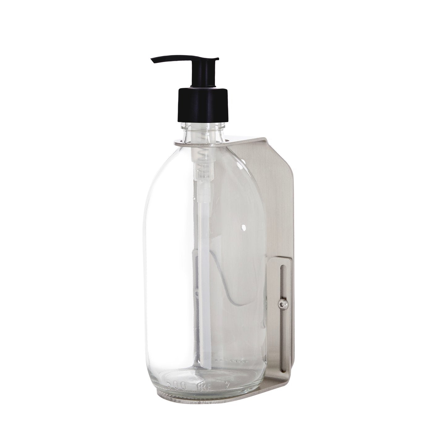 Distributeur de savon mural Kuishi en nickel (Capacité : 200 ml - 500 ml, Couleur : Nickel)