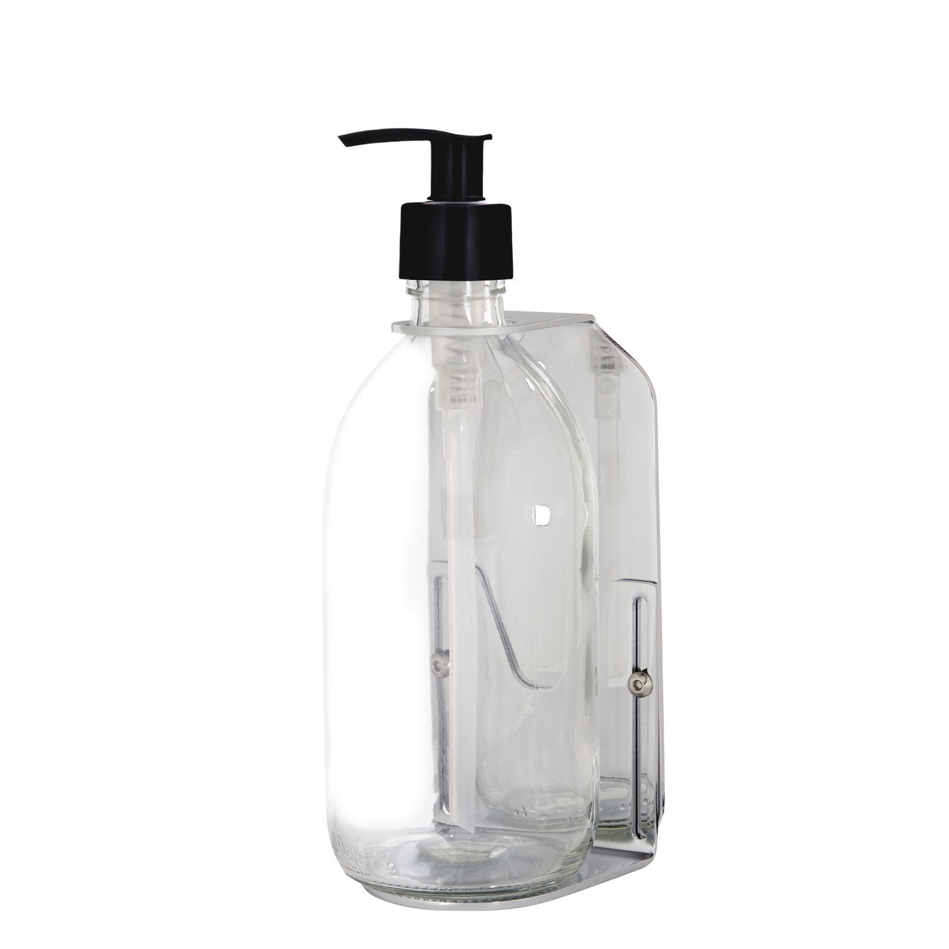 Distributeur de savon mural Kuishi en chrome (Capacité : 200 ml - 500 ml, Coloris : Variés)