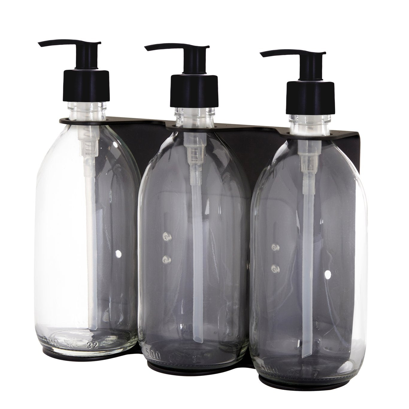 Distributeur de savon mural triple Kuishi - Noir