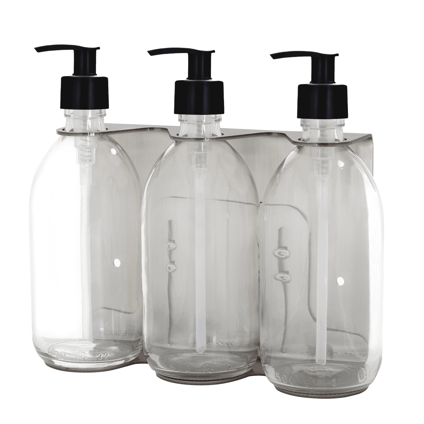 Distributeur de savon mural triple Kuishi en nickel
