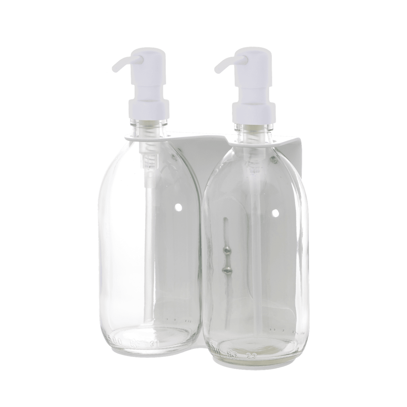 Distributeur de savon mural Kuishi - Double, Blanc