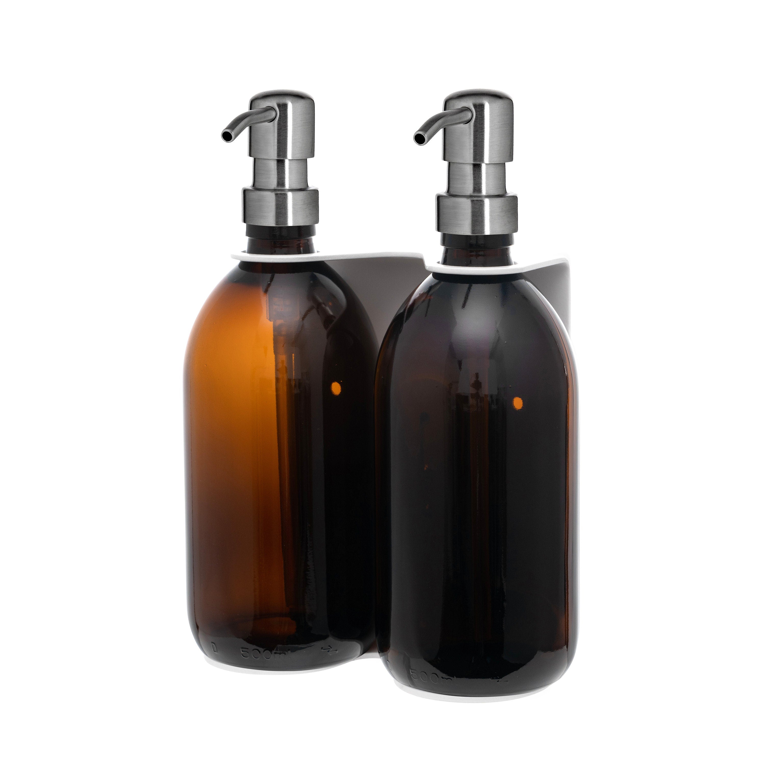 Distributeur de savon mural Kuishi - Double, Blanc