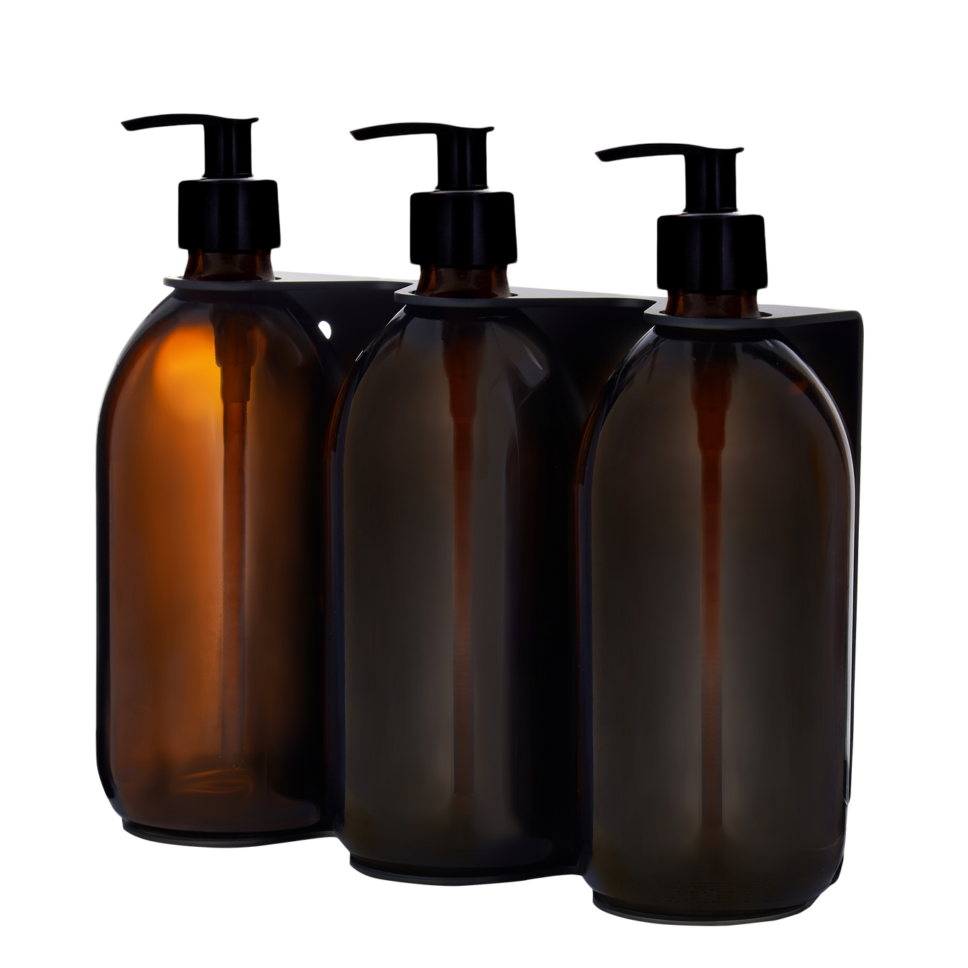Distributeur de savon mural triple Kuishi - Noir