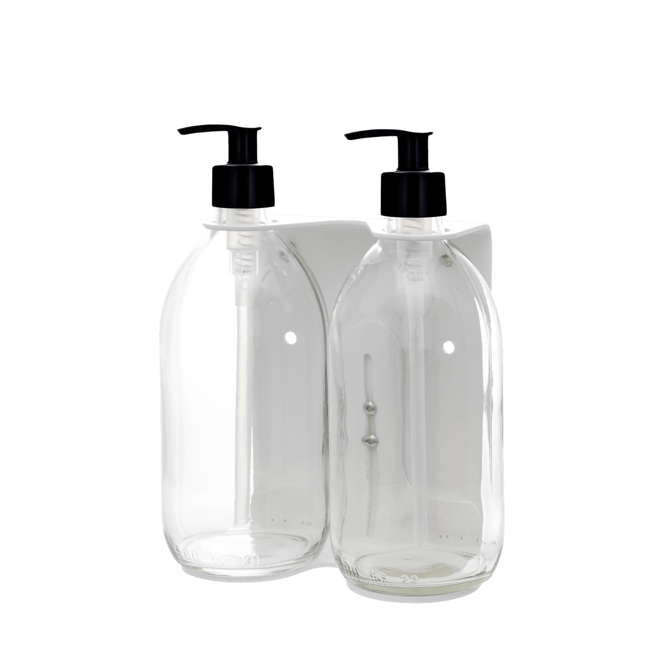 Distributeur de savon mural Kuishi - Double, Blanc