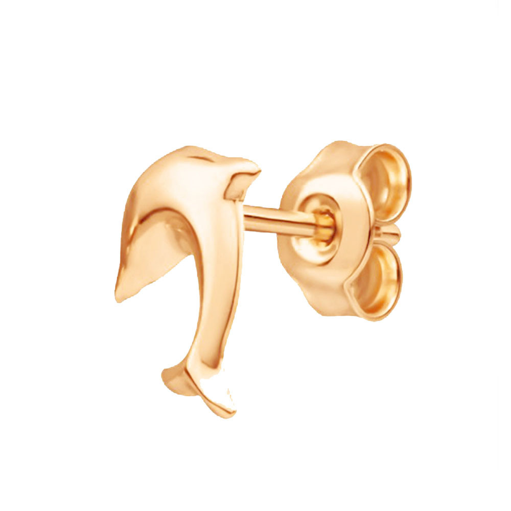 Aretes de oro de 8 quilates Murrano con grabado para niña