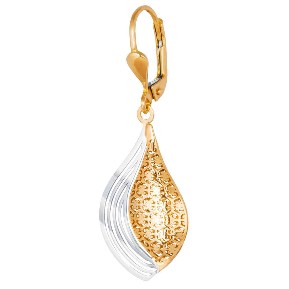 Aretes de oro de 8 quilates Murrano para mamá