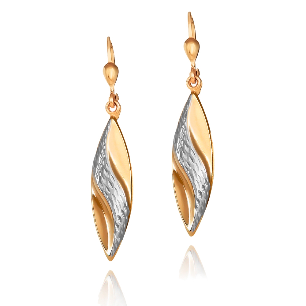 Pendientes de oro de 8 quilates Murrano para una novia